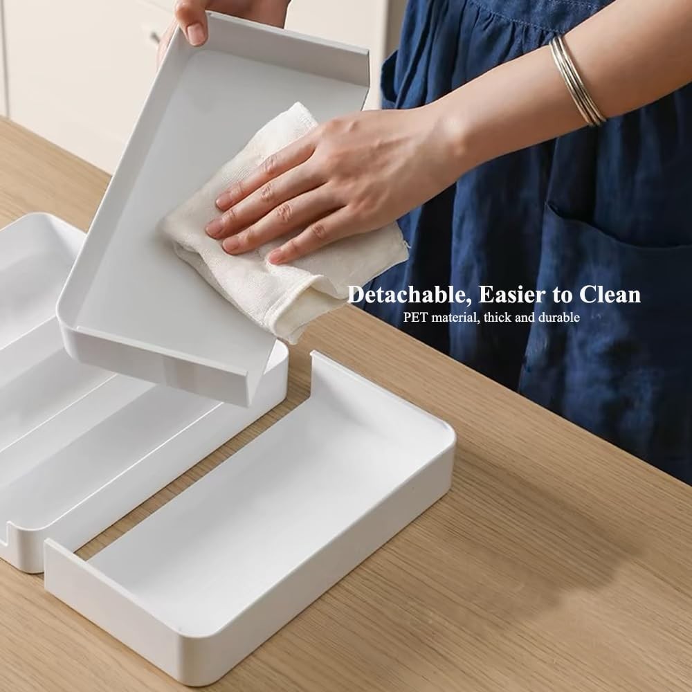 2 Pack Shallow Drawer Organizer (1.57″ H), Modular Expandable Desk Dividers (…