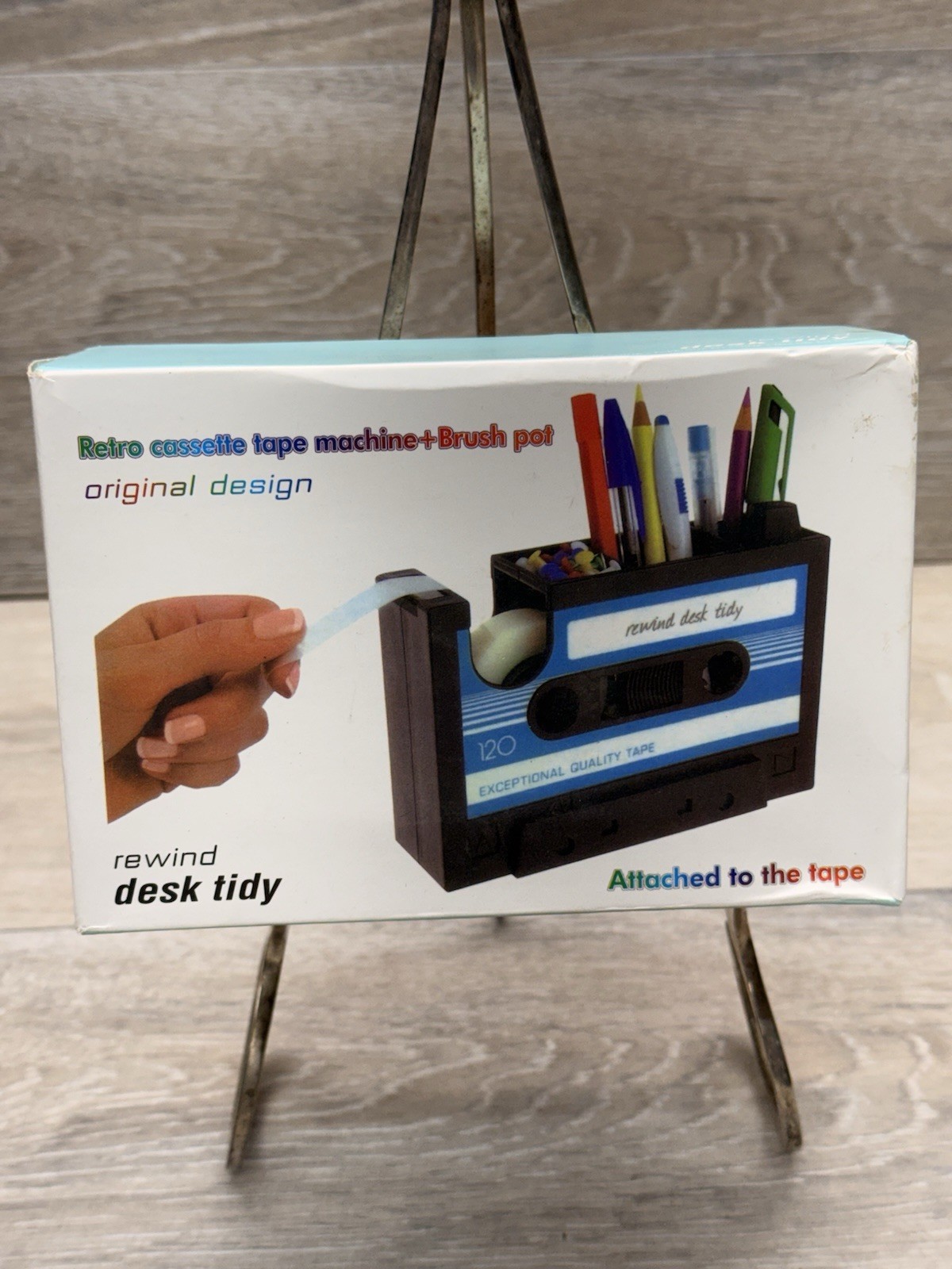 Retro 1980’s Themed Cassette Tape Dispenser & Pen Holder Case