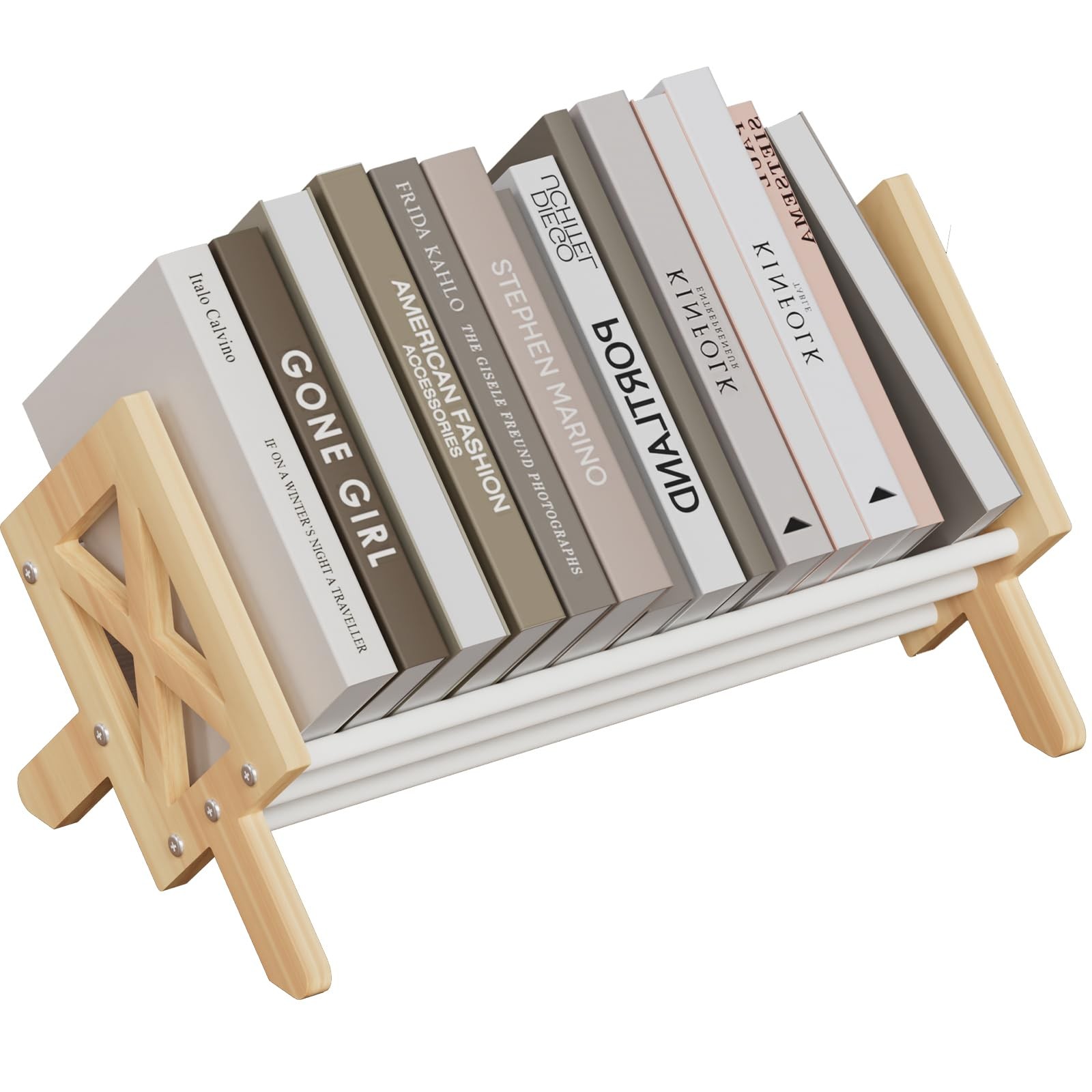 ART-GIFTREE Desktop Bookshelf 15.75 inches x 9.17 x 8.86 inches, White