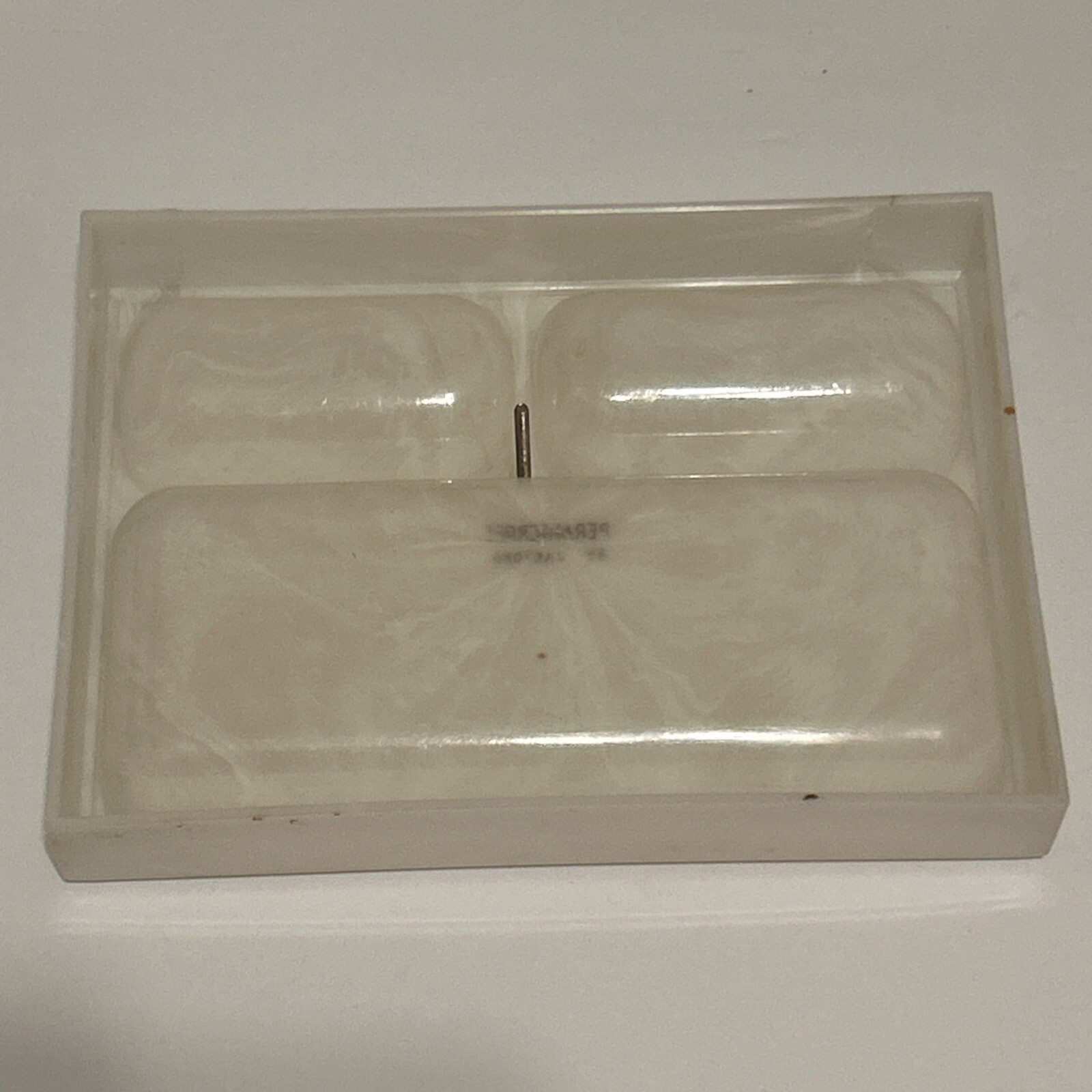 White Plastic Permacraft by Sanford Desk Drawer Organizer Vtg 8′ X 6′ W/SCREW