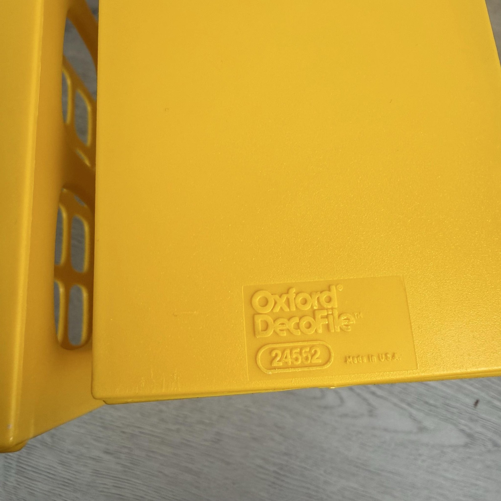 Lot Of 2 Oxford DecoFile 24562 Yellow Gold Plastic Magazine Organizers USA