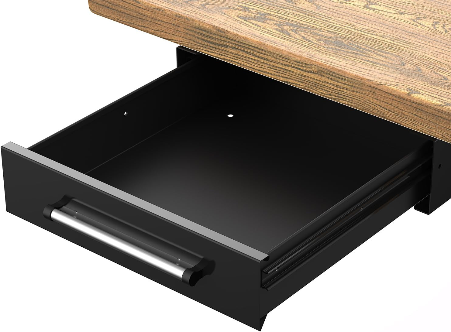 Under Desk Drawer Storage, Pull-Out Office Hidden Counter Drawer, Metal Sliding