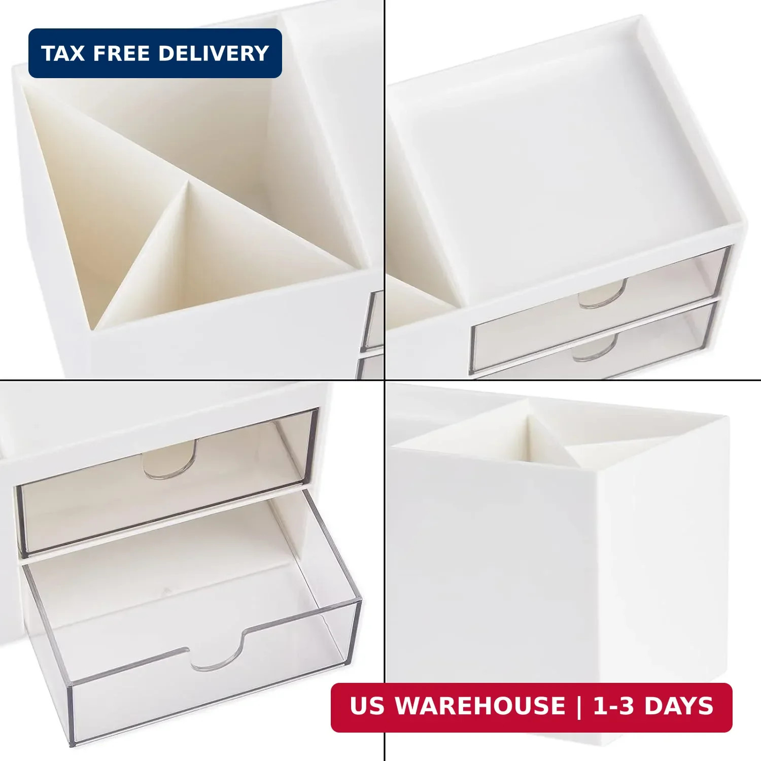 LETURE Office Desk Organizer with drawer, Office Supplies and Desk Accessories,