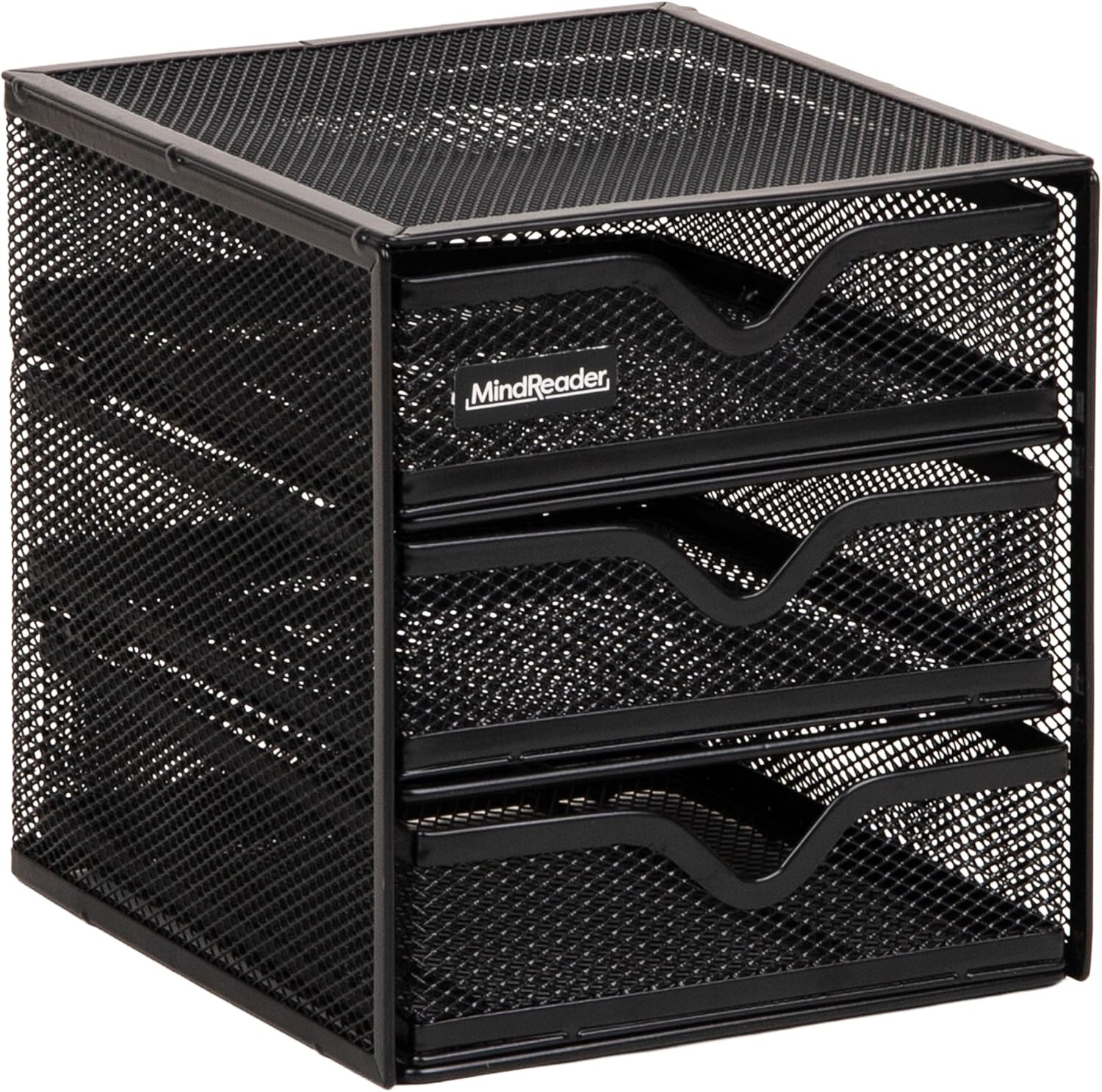 Desktop Accessory Storage, Desk Supplies, Organizer, Office, Metal Mesh, 6.25″ L
