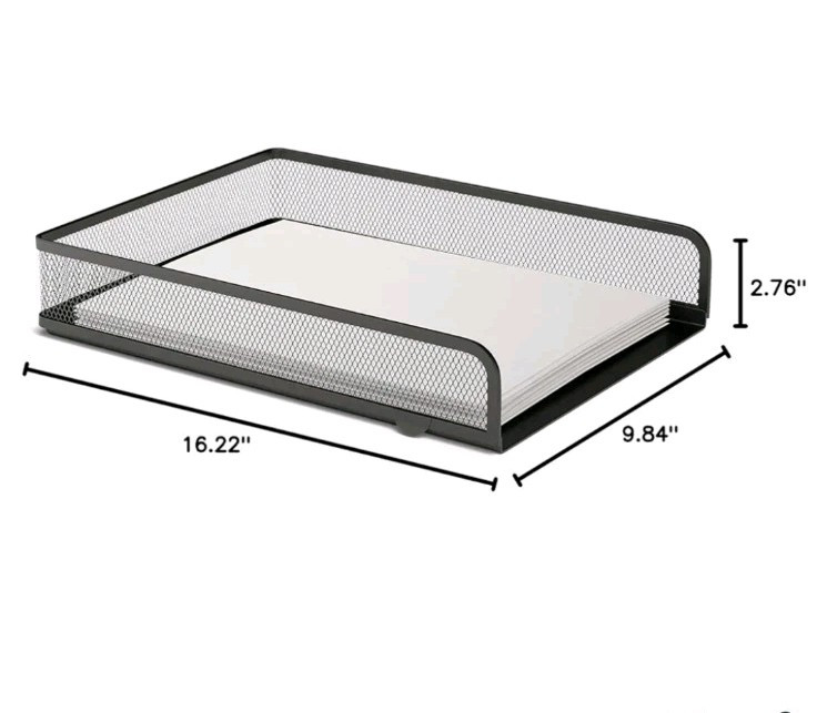 TRU RED Front Load Stackable Metal Letter Tray TR57566-CC