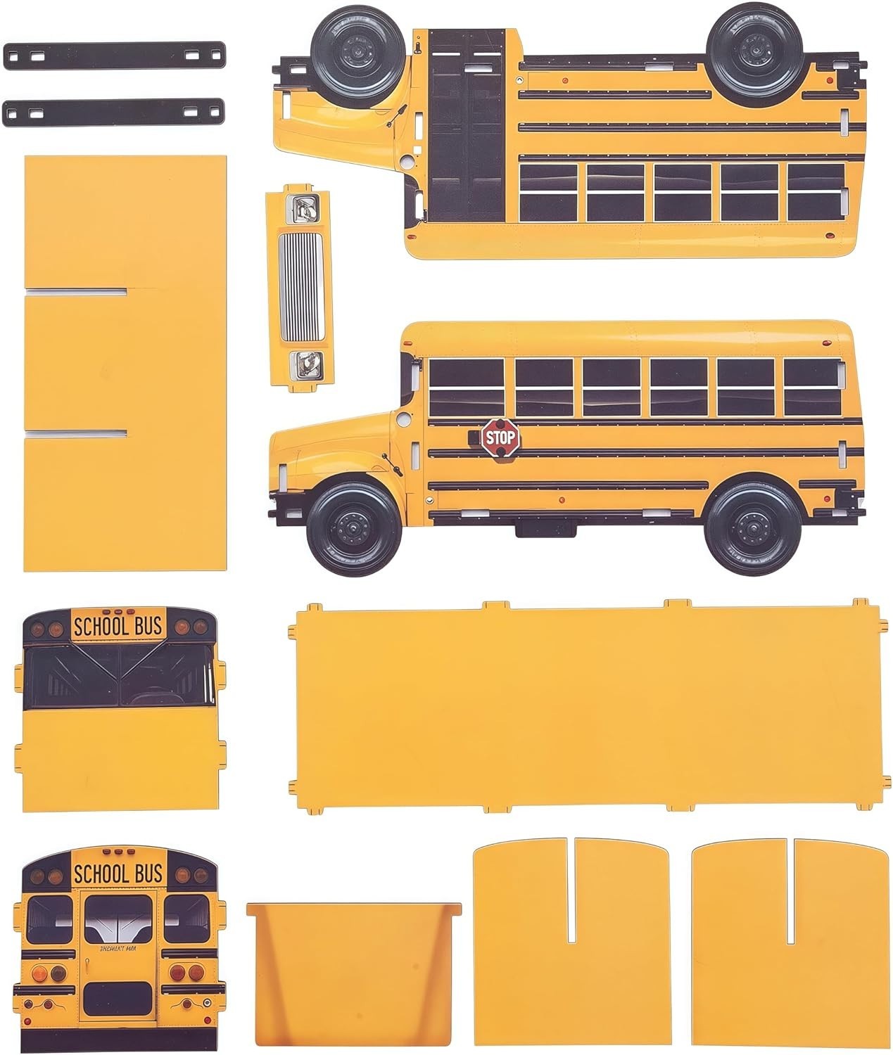 Cute Wooden School Bus Desk Decor & Pencil Holder – Retro Yellow Vehicle ….
