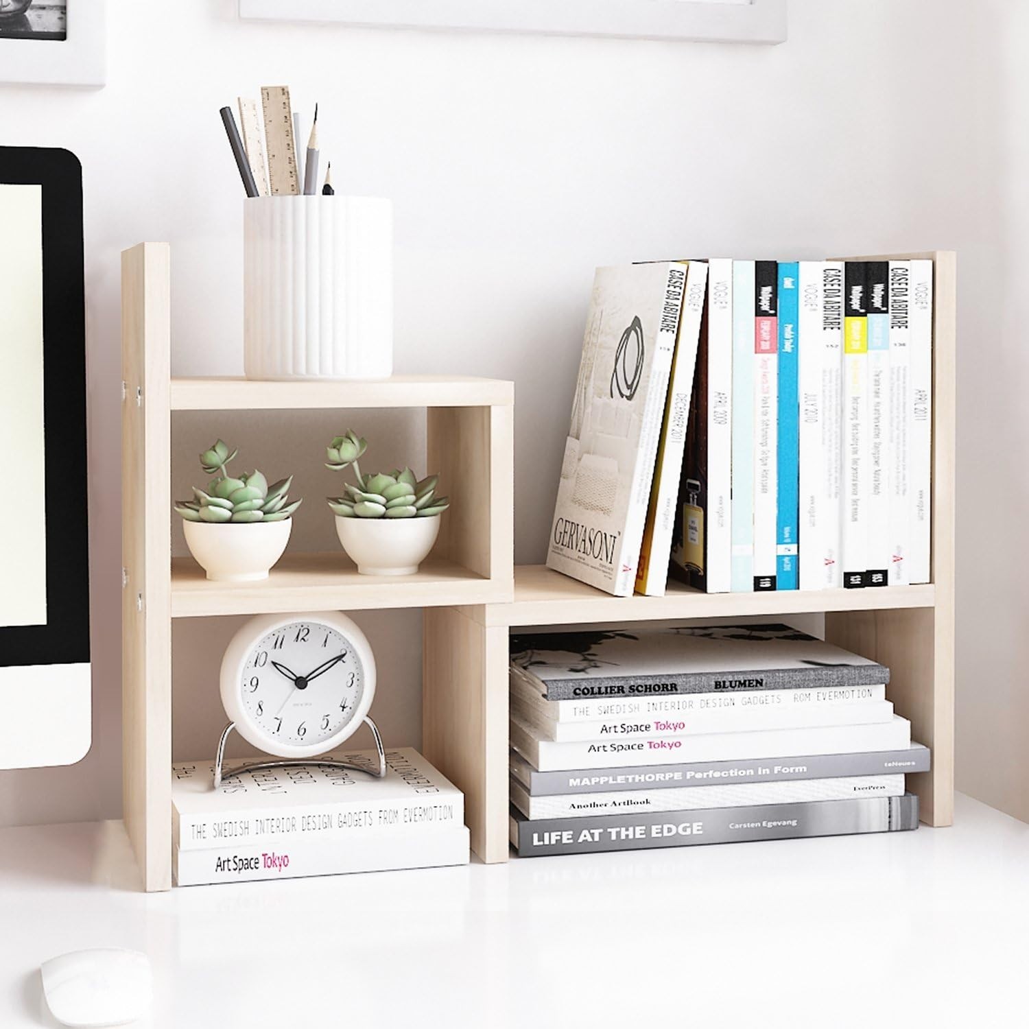 Elegant 5-Unit Adjustable Desk Organizer – Maximize Your Workspace Aesthetics