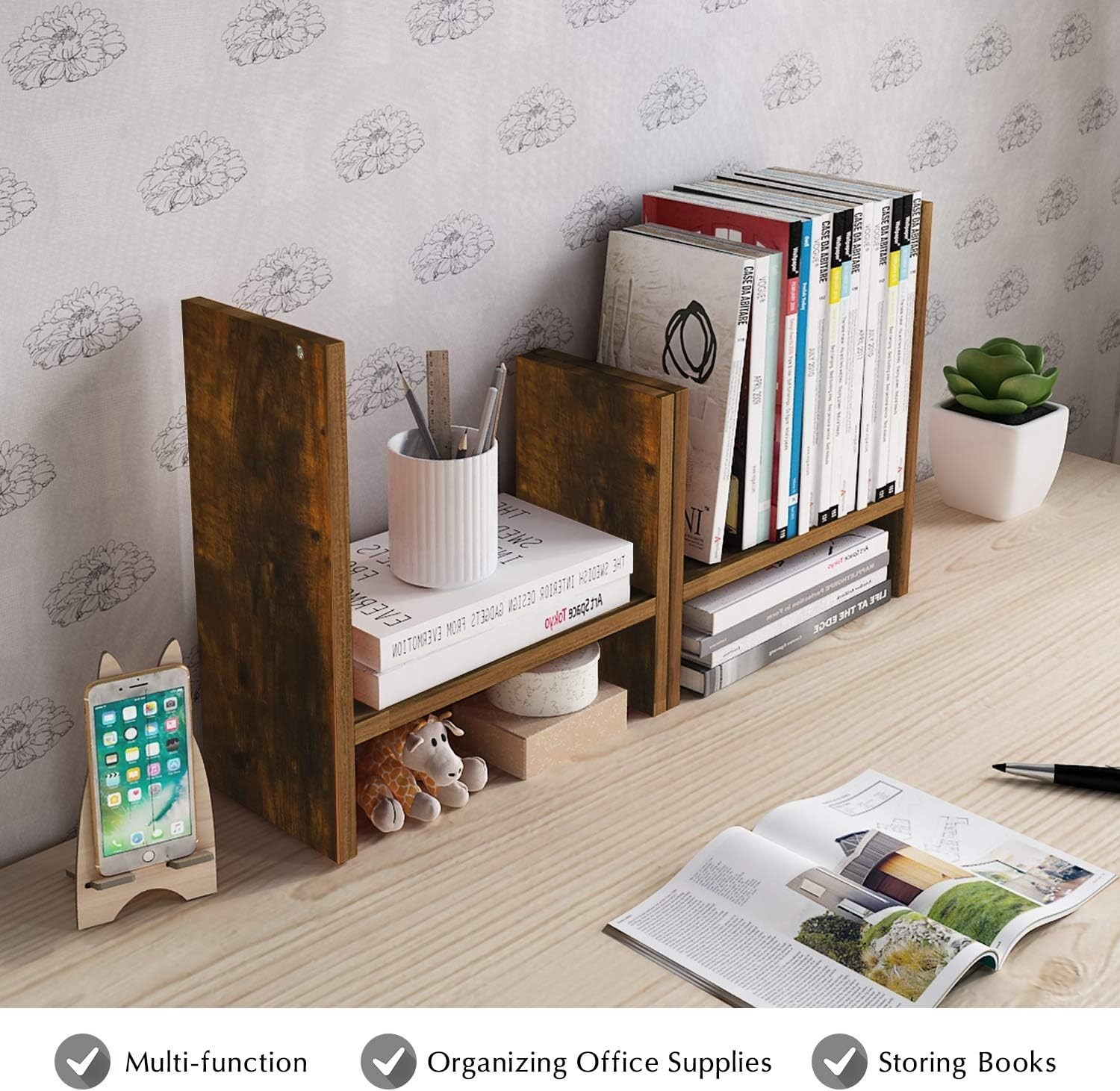 Elegant & Eco-Friendly Desktop Organizer: Versatile Storage for Modern Spaces