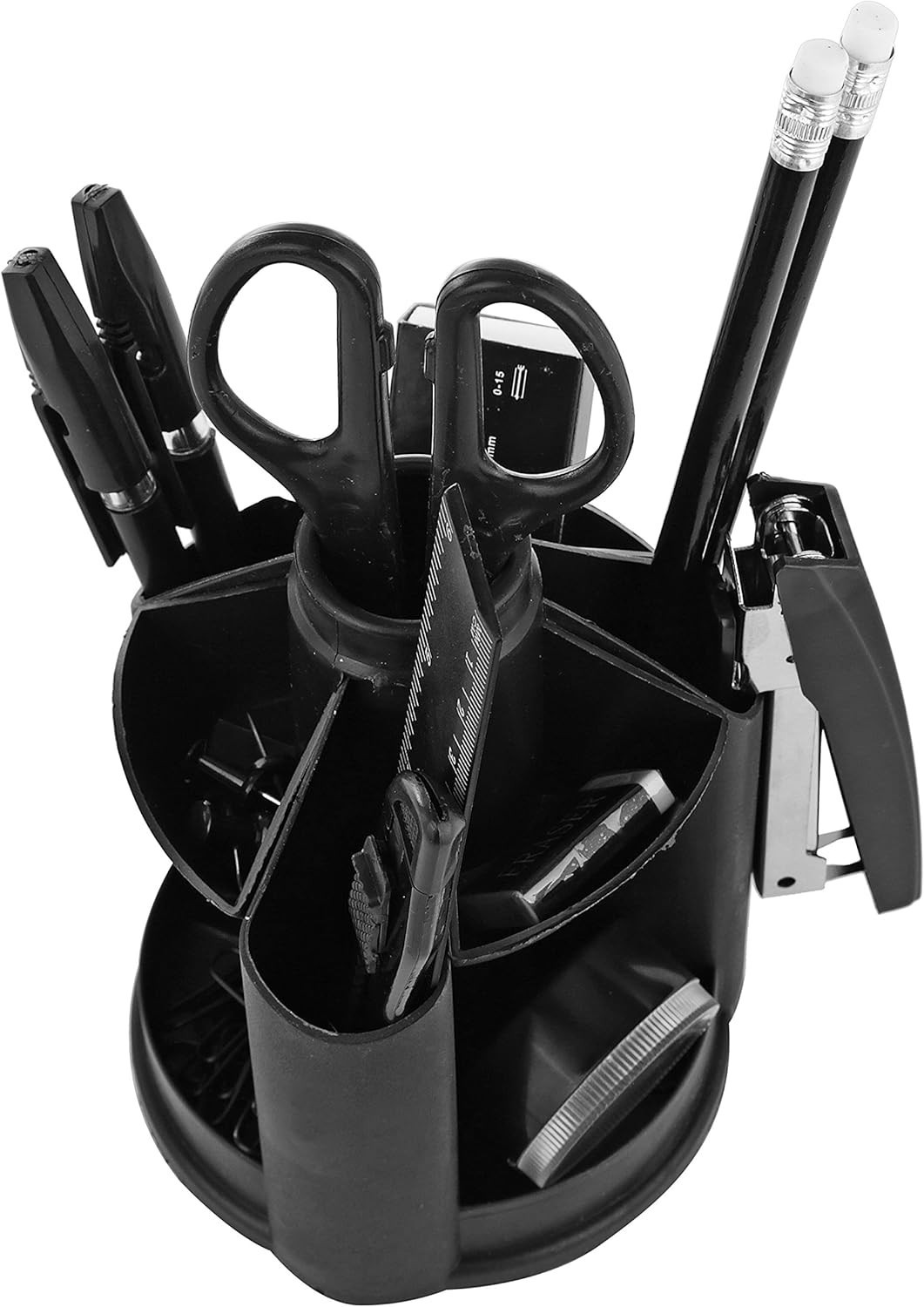 Office Supplies With Rotating Desk Organizer – Pen Pencil Holder – 12 Piece Desk
