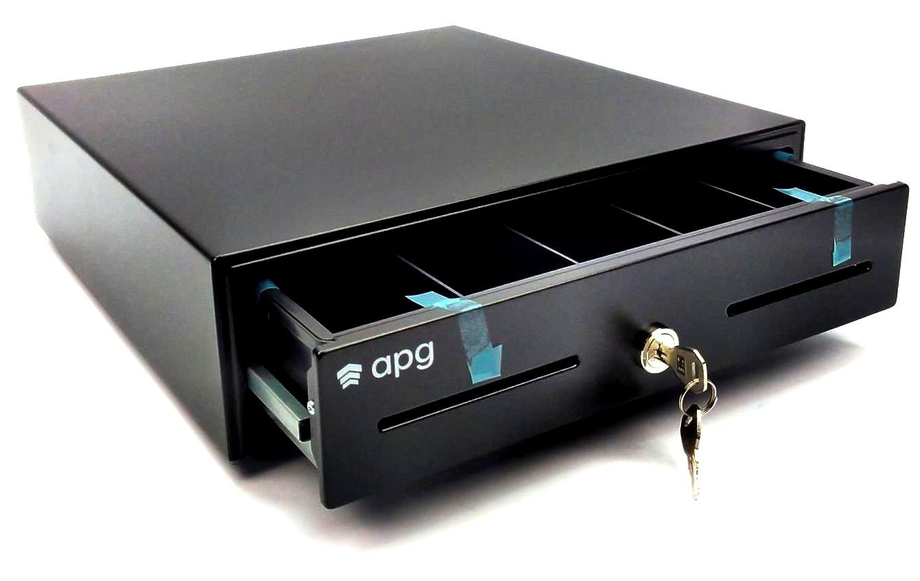 APG Arlo Point of Sale Cash Drawer 4 Bill 5 Coin Lockable EKDS320-1-B330-A11