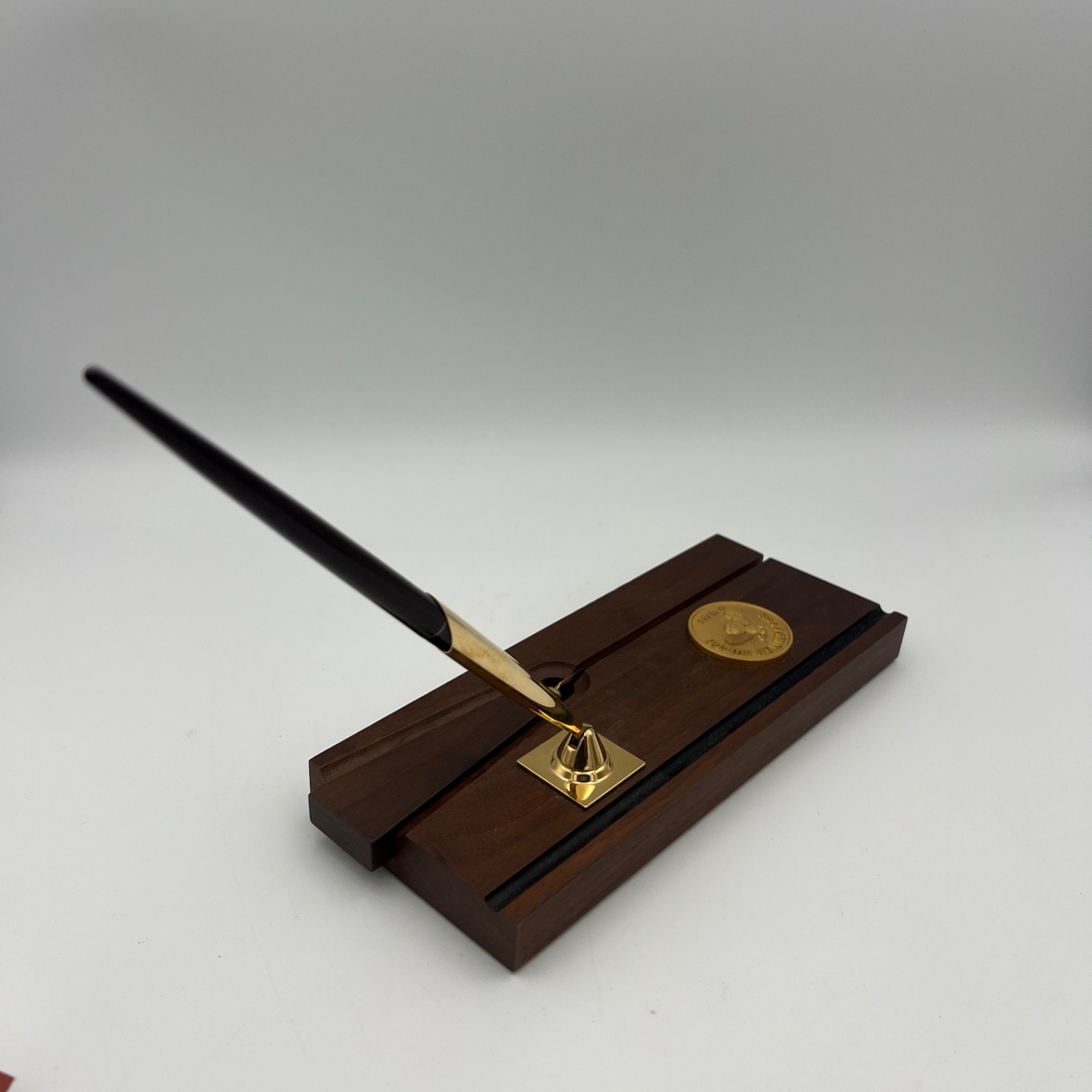 10 Years Executive Desk Pen & Letter Opener Josten’s American Walnut Collection