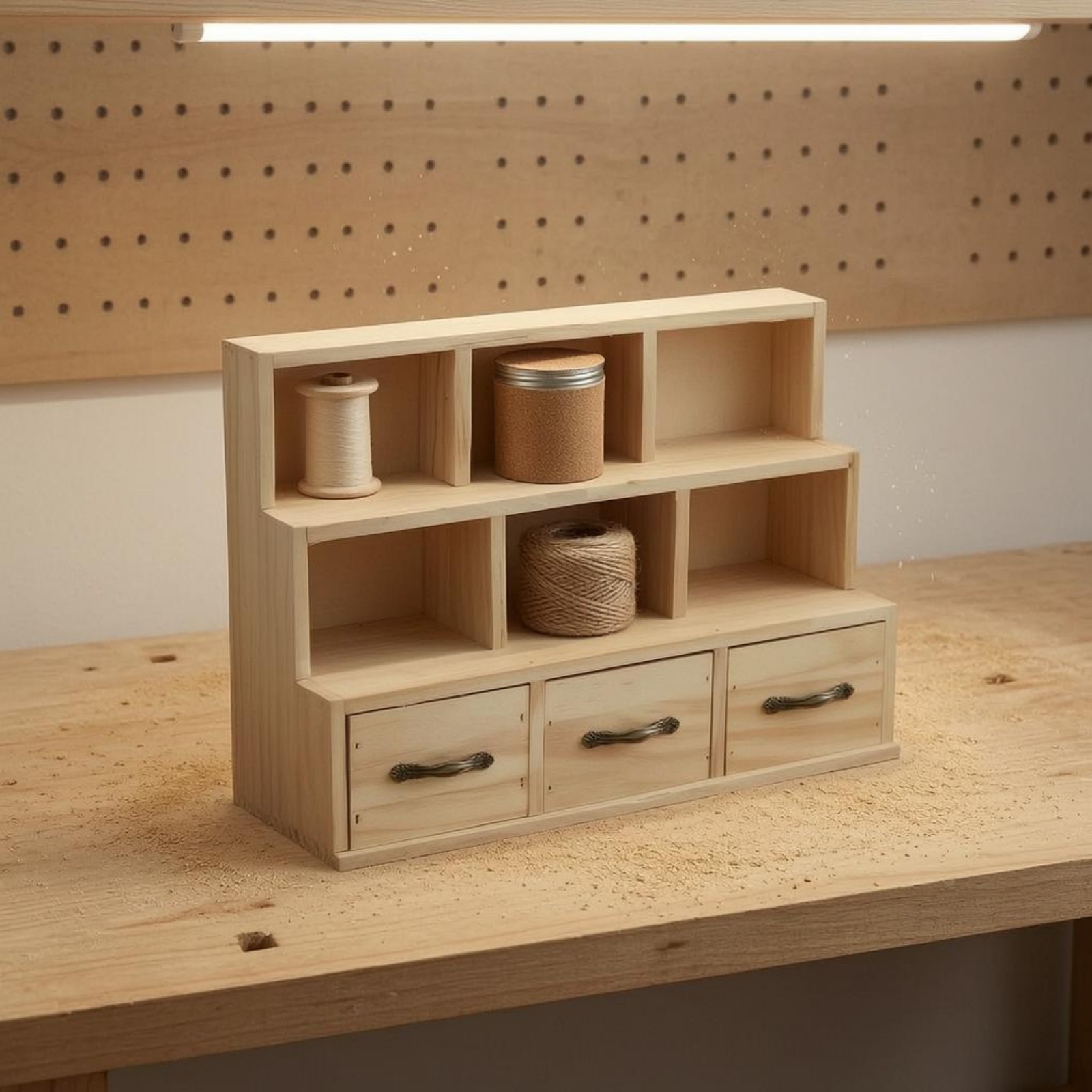 Wooden Desktop Cabinet Space Saving Desktop Storage Cabinet Sleek Texture
