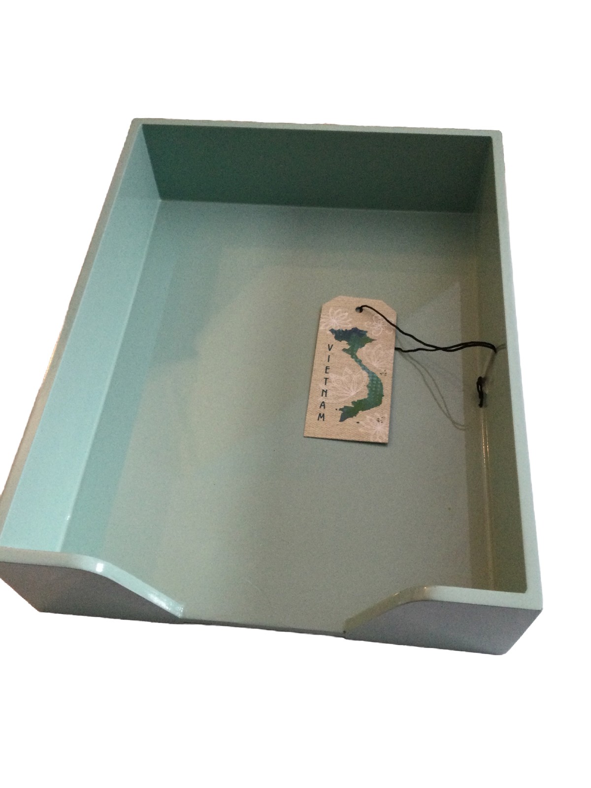 Letter Tray Paper Holder Desk Organizer Teal Green