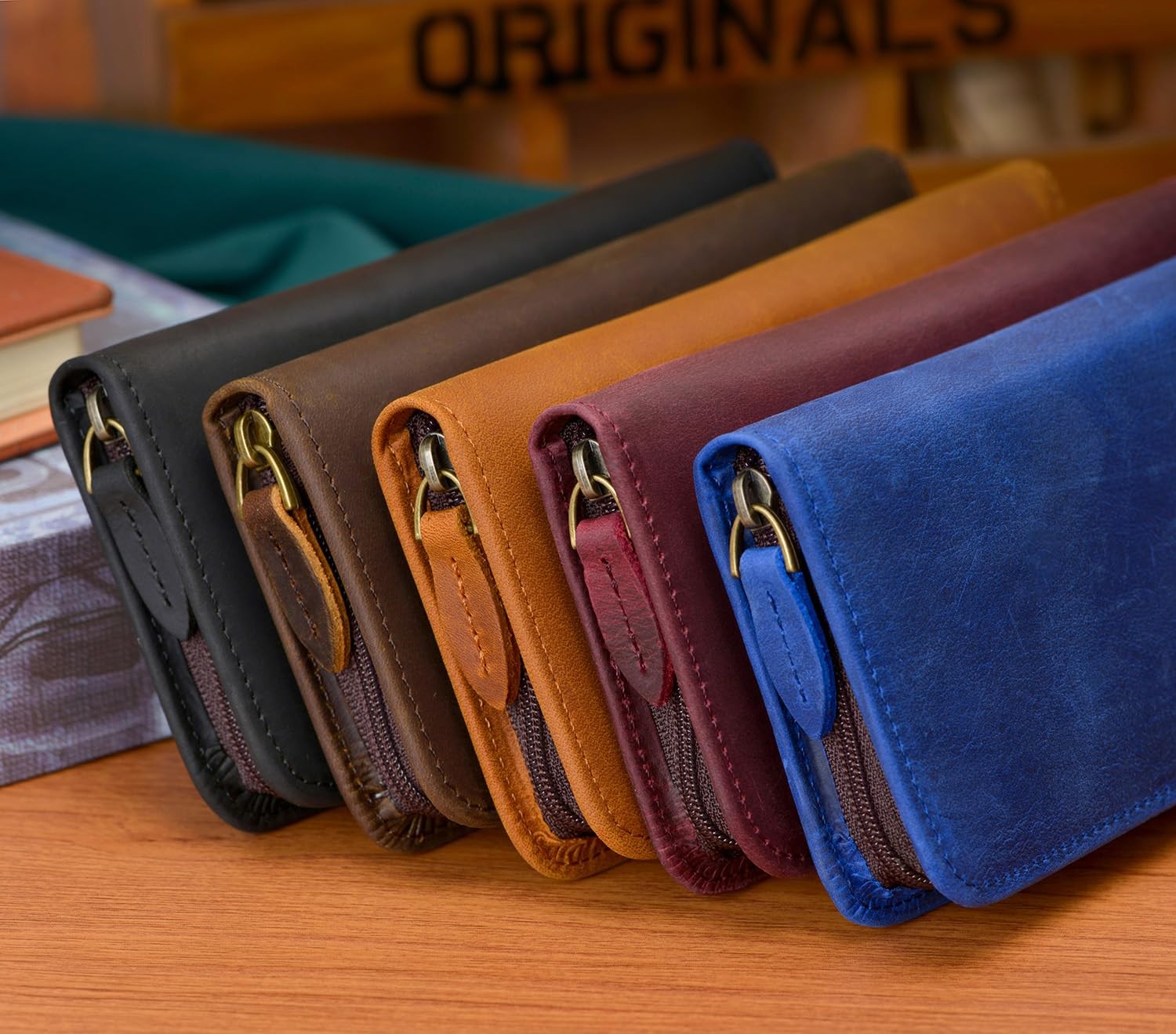 Fountain Pen Case 3 Divided Slots Crazy Horse Leather Pen Holder, Handmade Di…