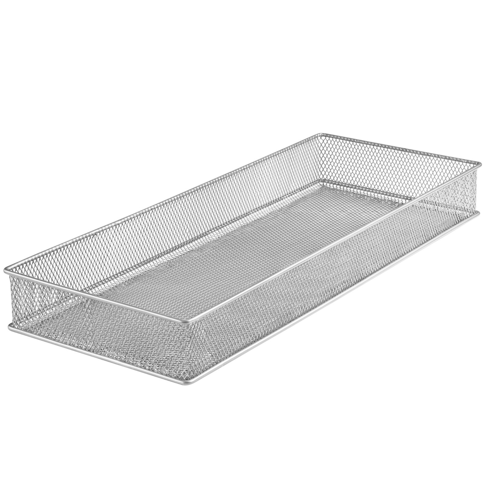 YBM Home Sturdy Silver Mesh Drawer Organizers Silver 6 x 15 inches Model 1611