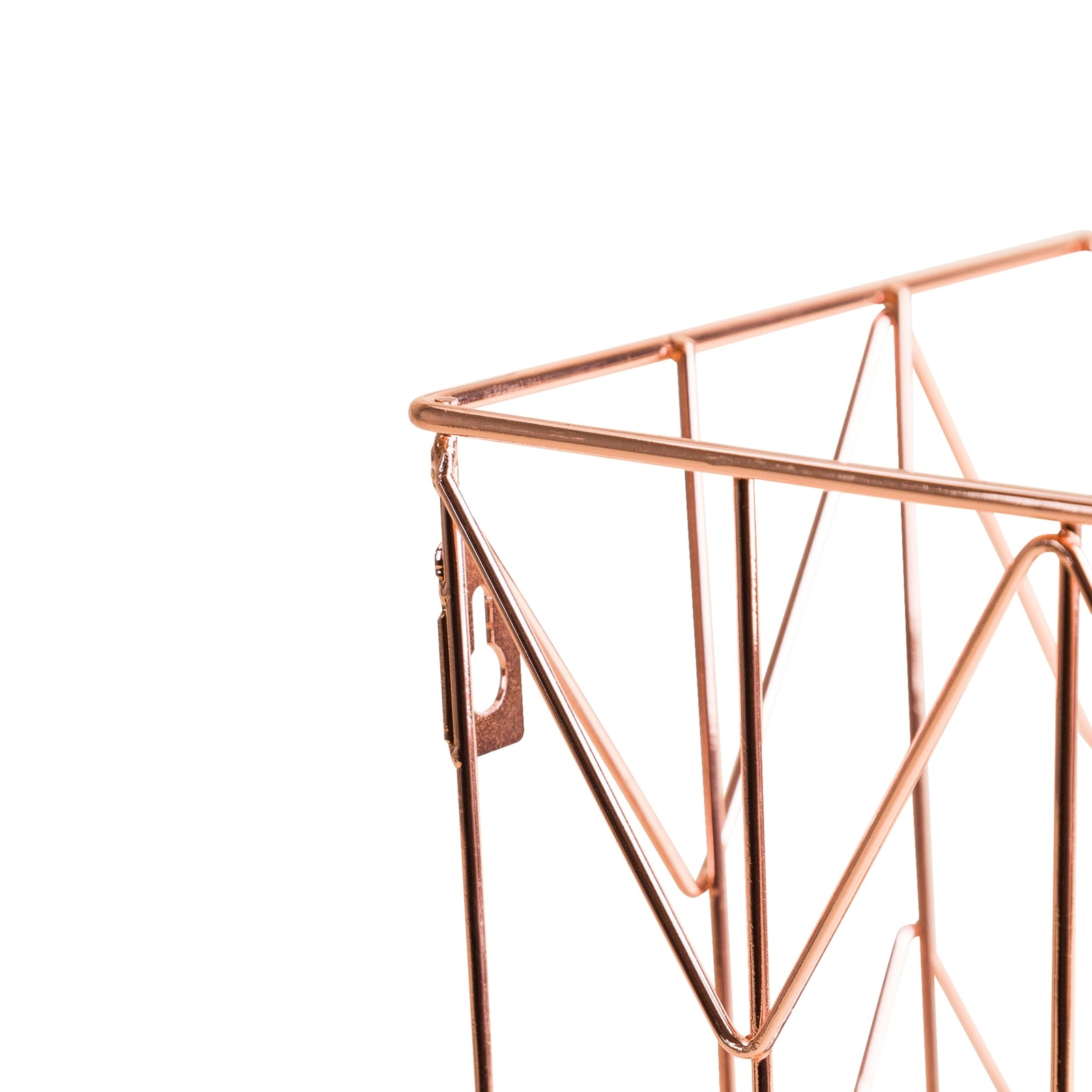 U Brands Hanging File Desk Organizer, Wire Metal, Copper/Rose Gold – 854U02-06