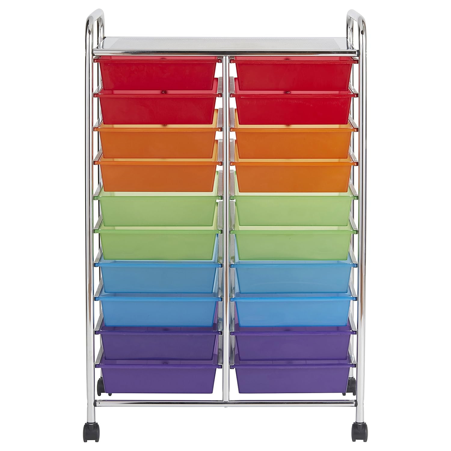 20-Drawer Everyday Mobile Storage Utility Cart, Craft Organizer, Assorted