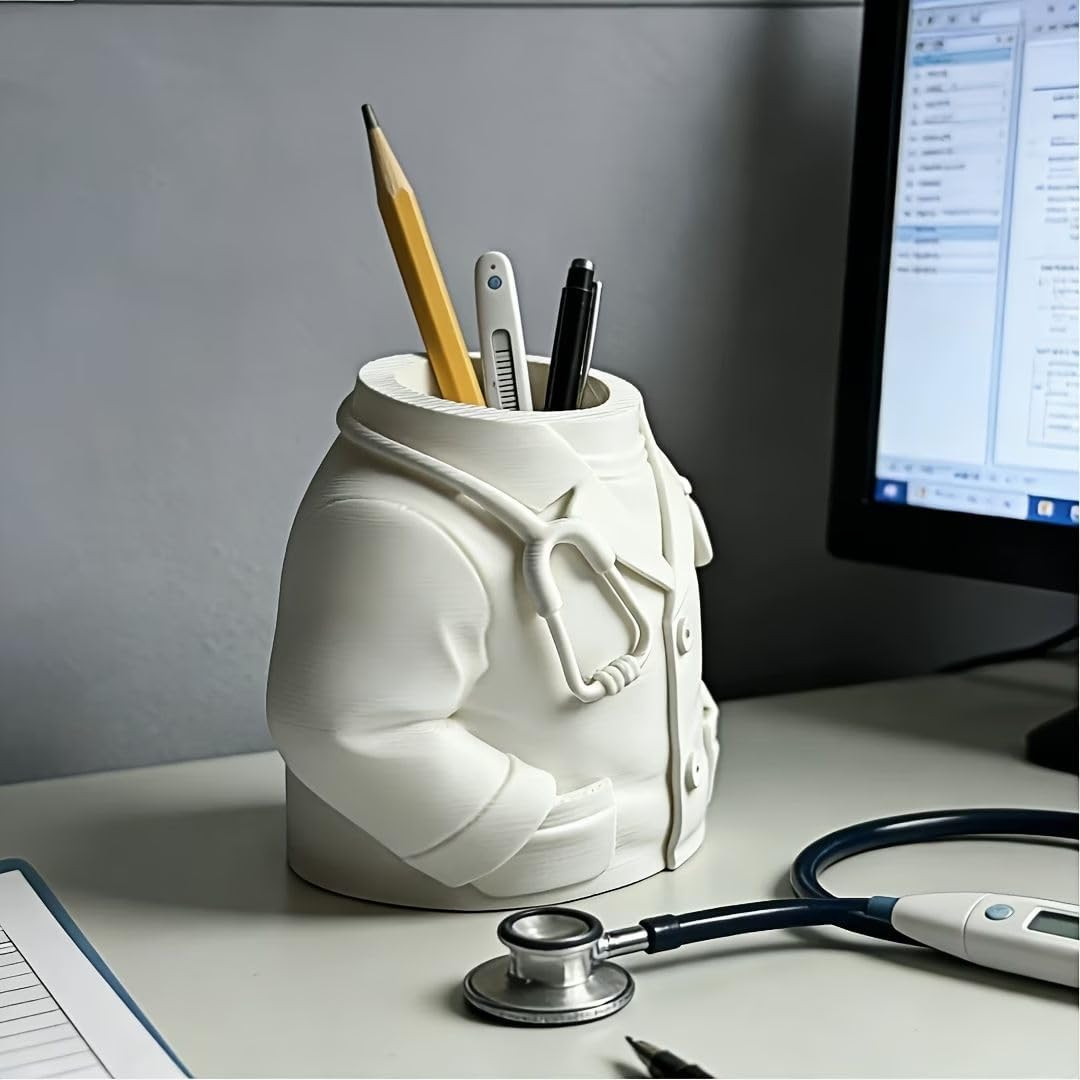 Creative Desk Organizer,Doctor’S Coat-Shaped Pencil Pen Holder,Desk Organizers S