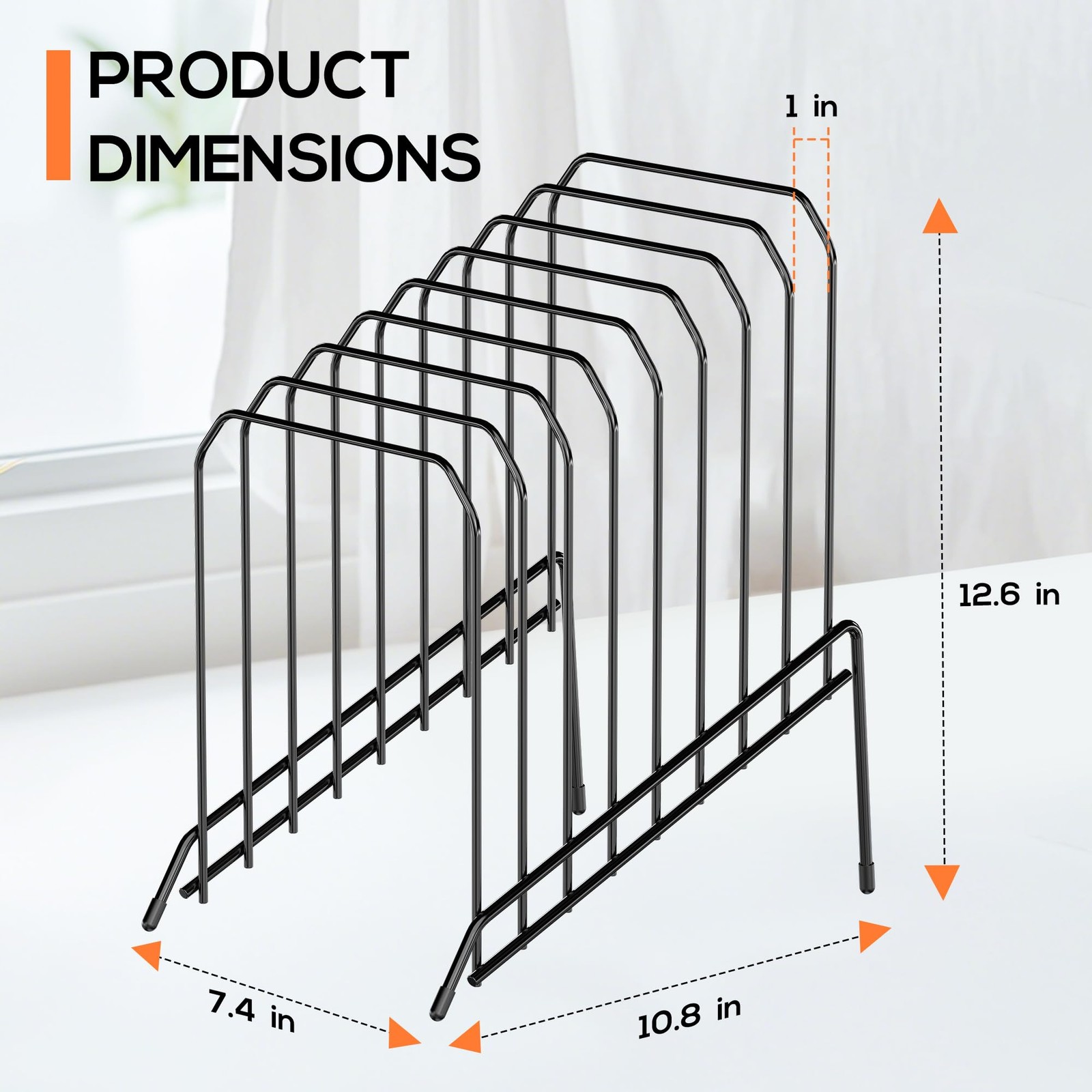 MINDEPOT Incline Sorter Desk 7.4 inches x 10.8 x 12.6 inches, Black