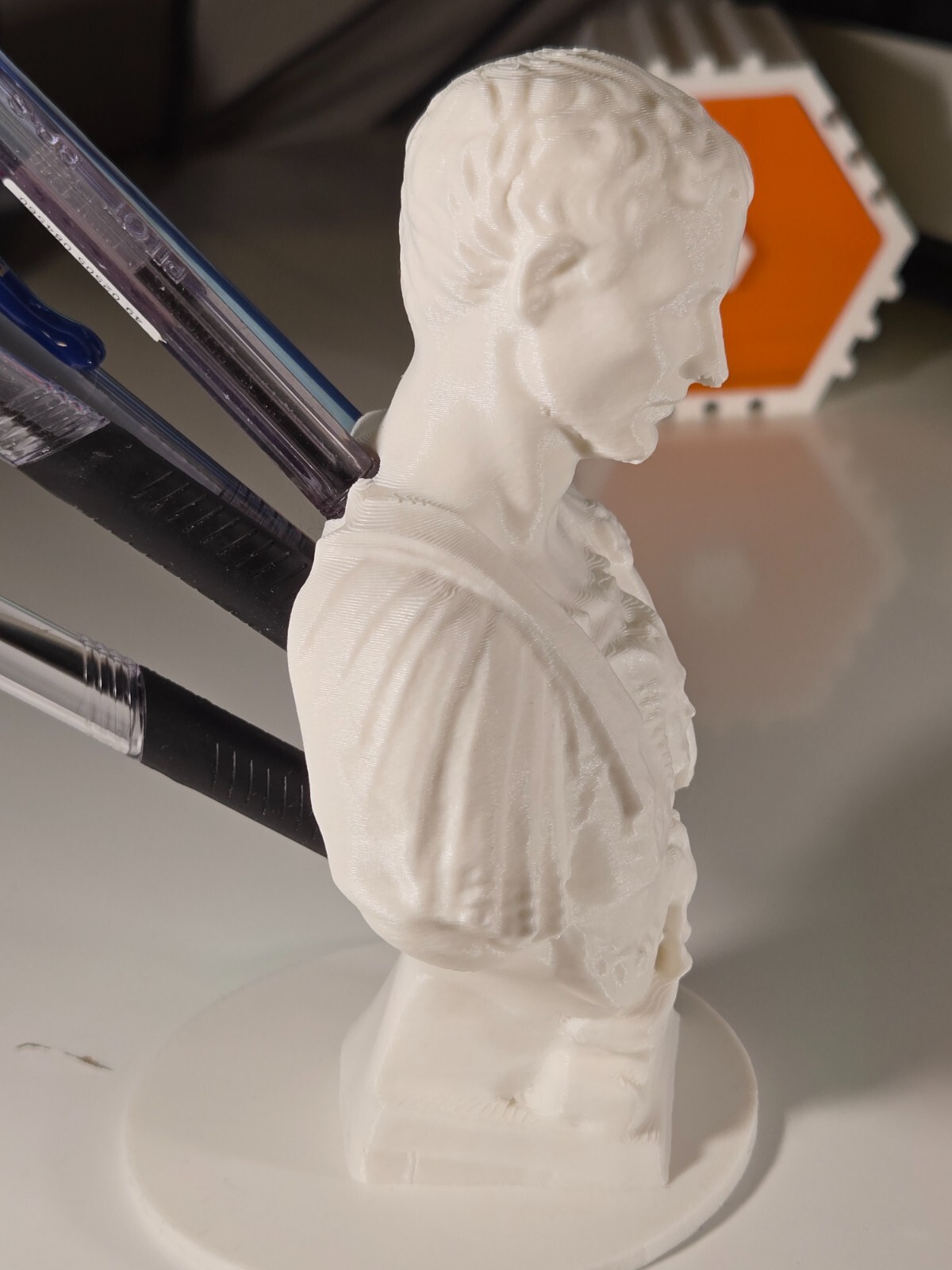 Julius Caesar Ides of March Pen Pencil Holder Sculpture Desktop Organizer