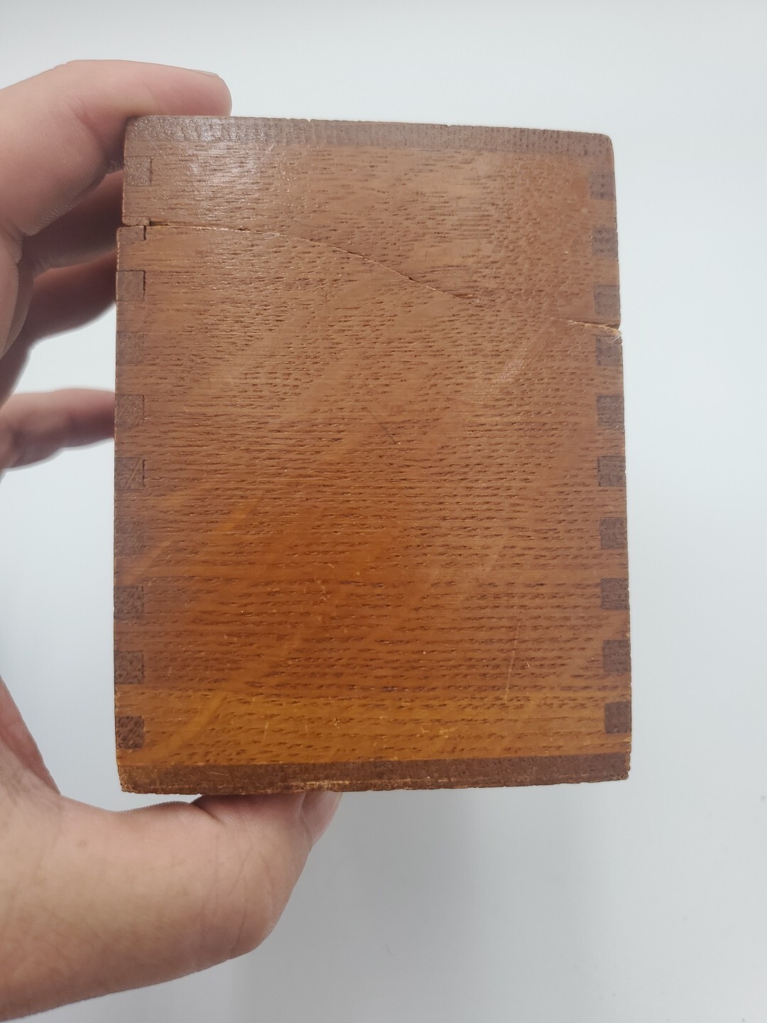 Antique Globe Wernicke 1/4 Sawn Oak Wood File Recipe Box 83-C Dovetail 5.5″