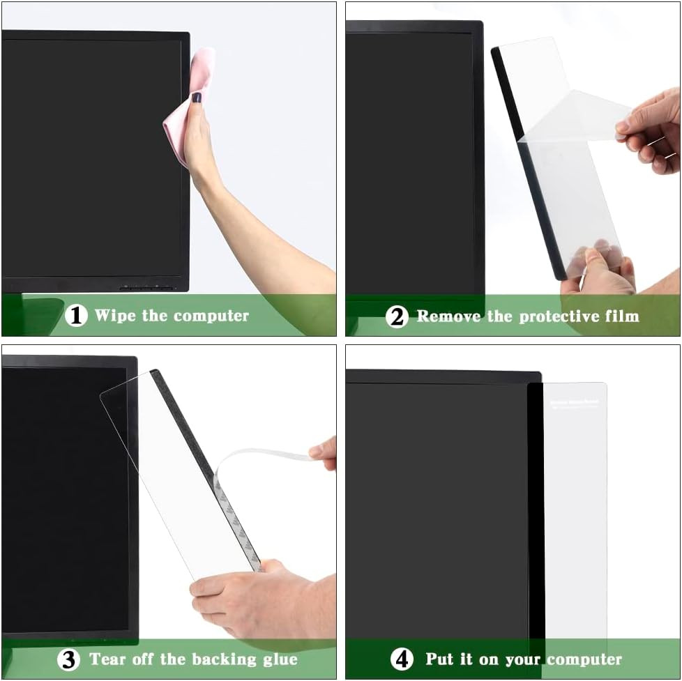 Office Desk Accessories 2Pcs Computer Monitor Memo Board Message Board Transpare
