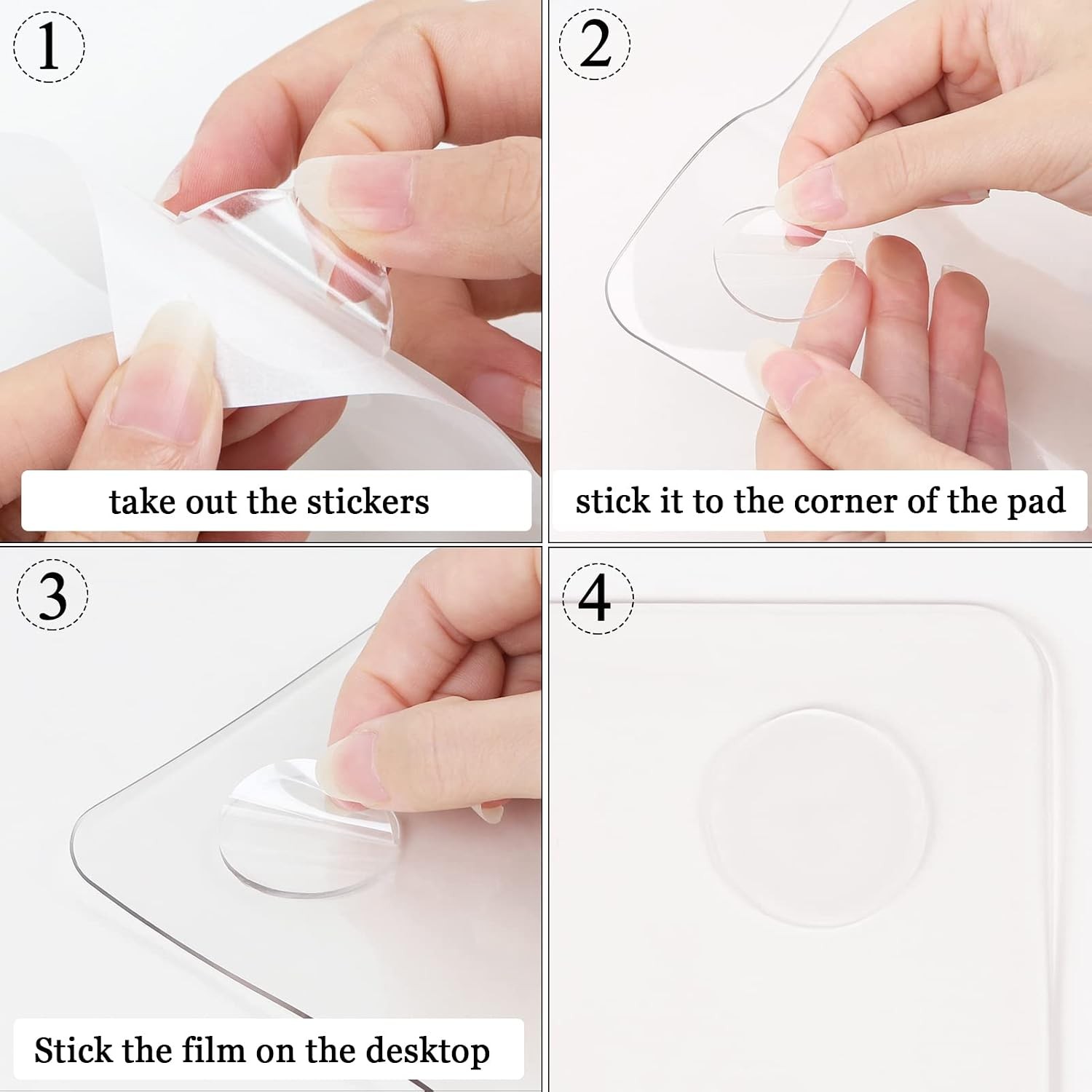 Clear Writing Desk Pad, 24’’x17” Heat Resistant Waterproof PVC Round Edge