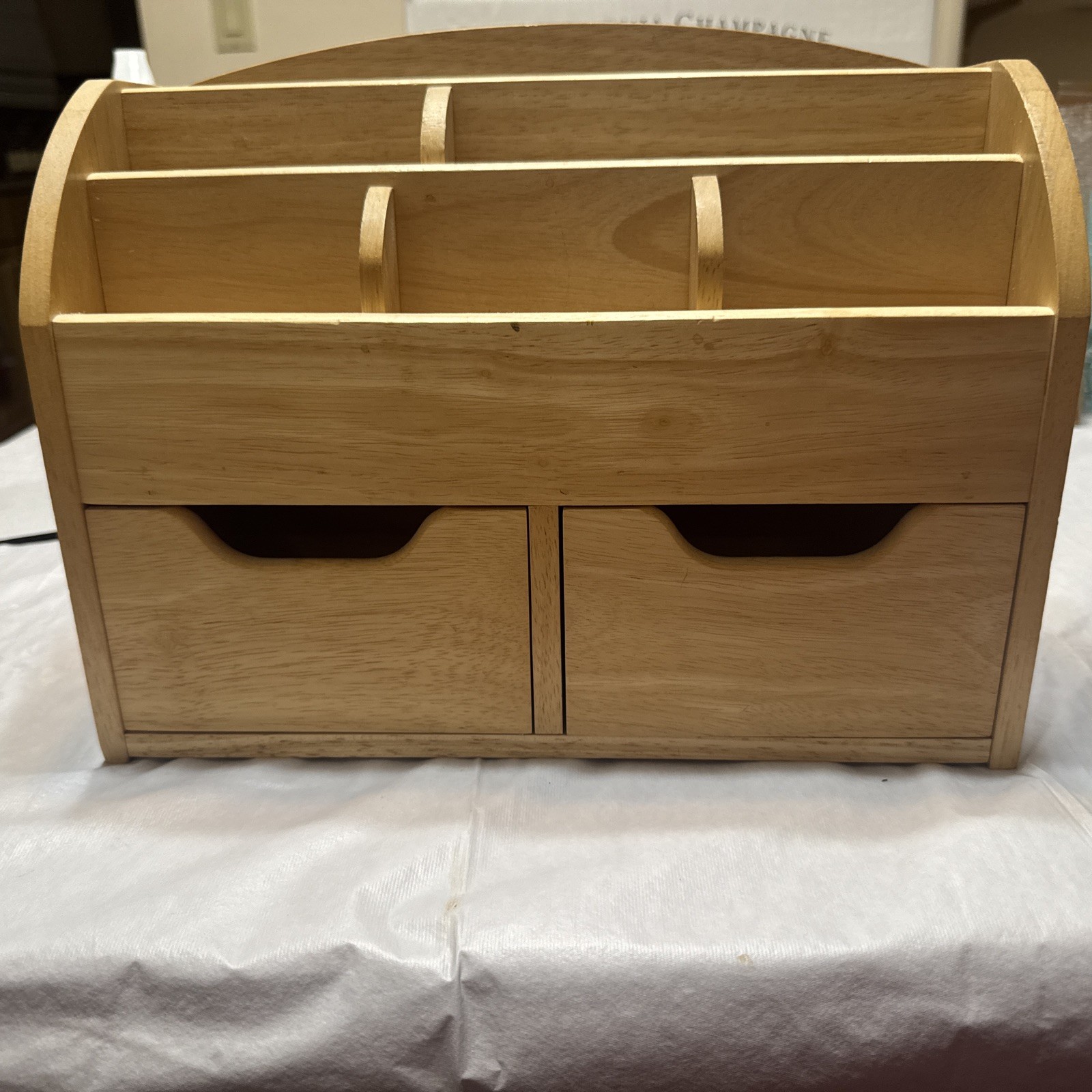 Solid Wood Letter/Mail Desk Top Organizer 9×12.5×5 Inch