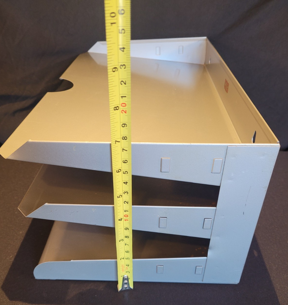 Vintage Weis Industrial Metal Desk/Wall Paper Organizer 3-tier