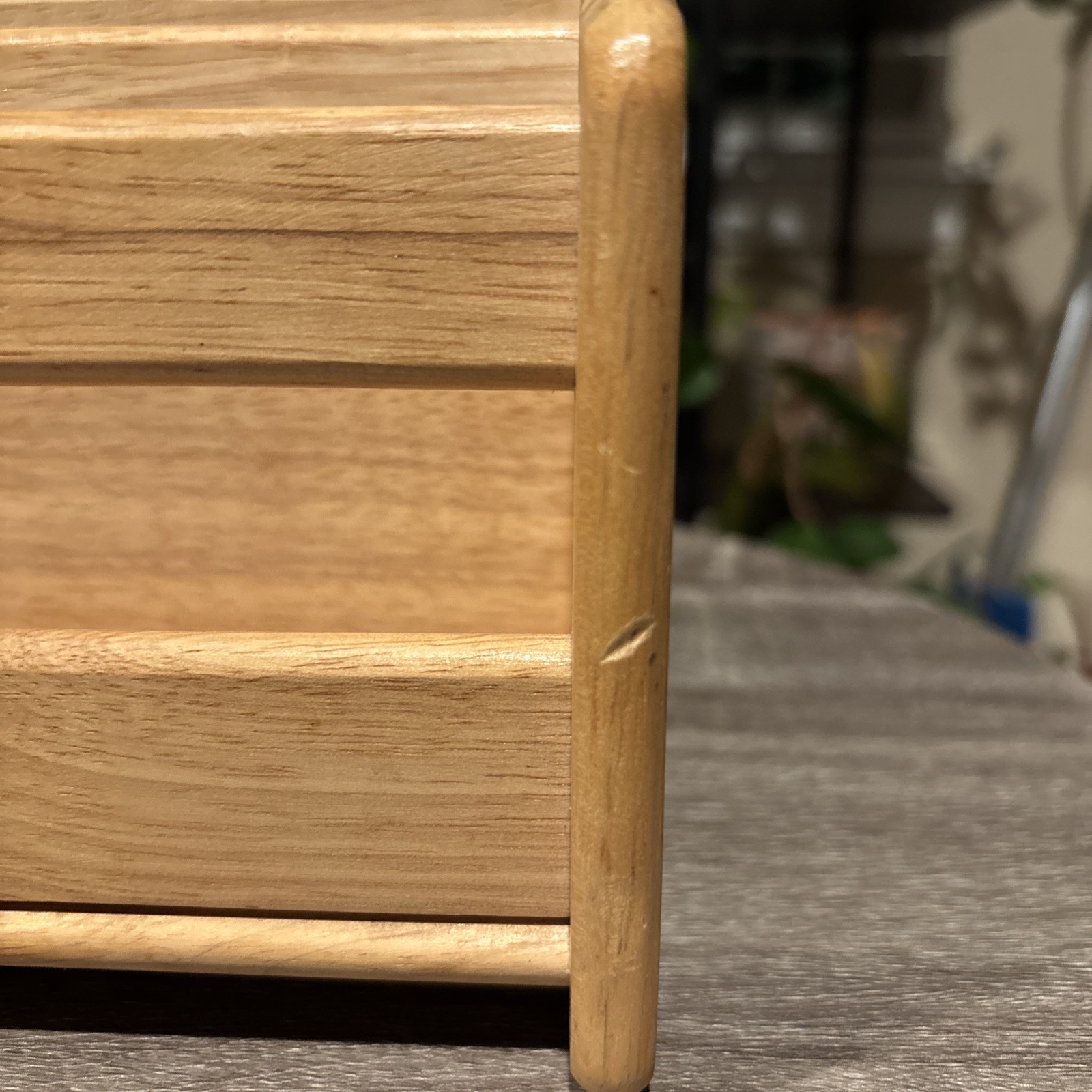 Vintage Wooden Desk/Mail/Letter/Recipe Holder Natural wood Finish