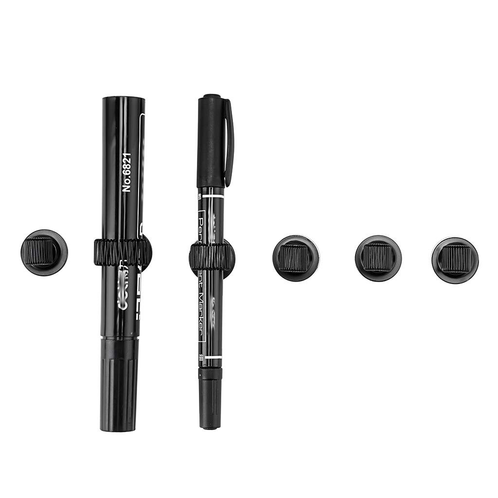 BTSKY ® 6 Pack Black Plating Pen Holder Clips- Self 6PCS-Small,