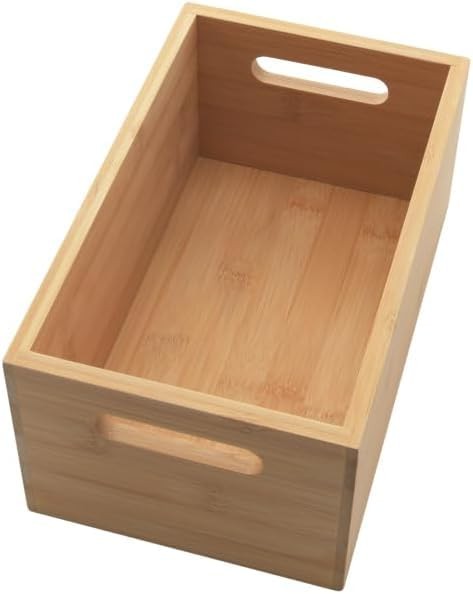YBM Home Bamboo Storage Boxes with 10.25″ L x 6.25″ W x 4.75″ H, Natural Wood