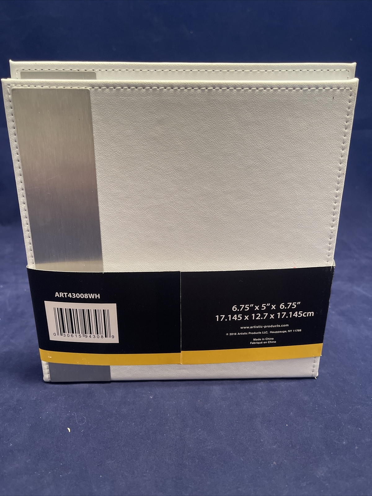 NEW Architect Line White Leather Like Bookends Brushed Metal ART 43008WH Read
