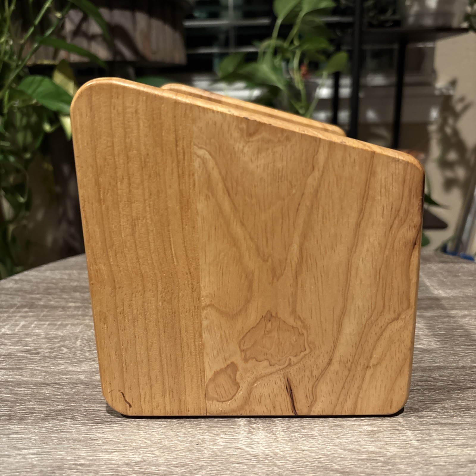 Vintage Wooden Desk/Mail/Letter/Recipe Holder Natural wood Finish