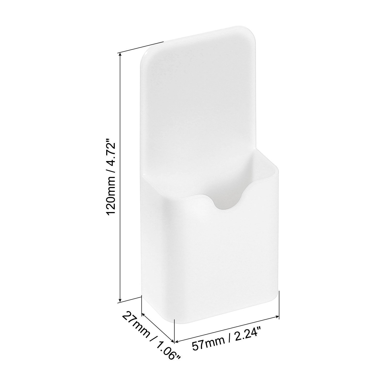 Magnetic Pen Holder for Refrigerator, 2 Pack 120x57mm Dry Erase Organizer White