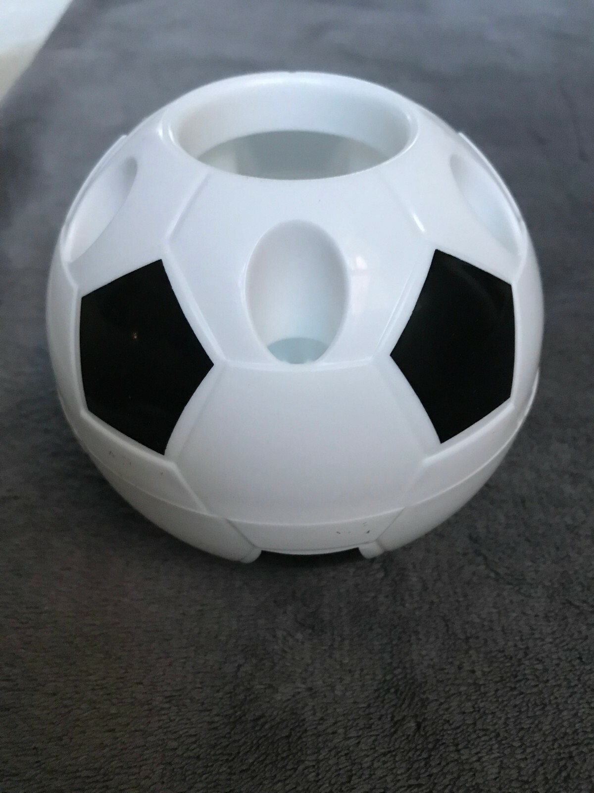 Best Brands Black &White Lightweight Easy To Clean Soccer Ball Pencil Cup Holder
