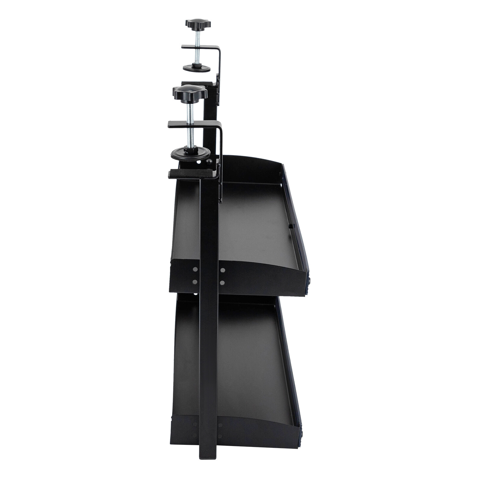 2 Tier Clip-on Desk Storage Home Office Shelf Carbon Steel Desktop Organize Tray