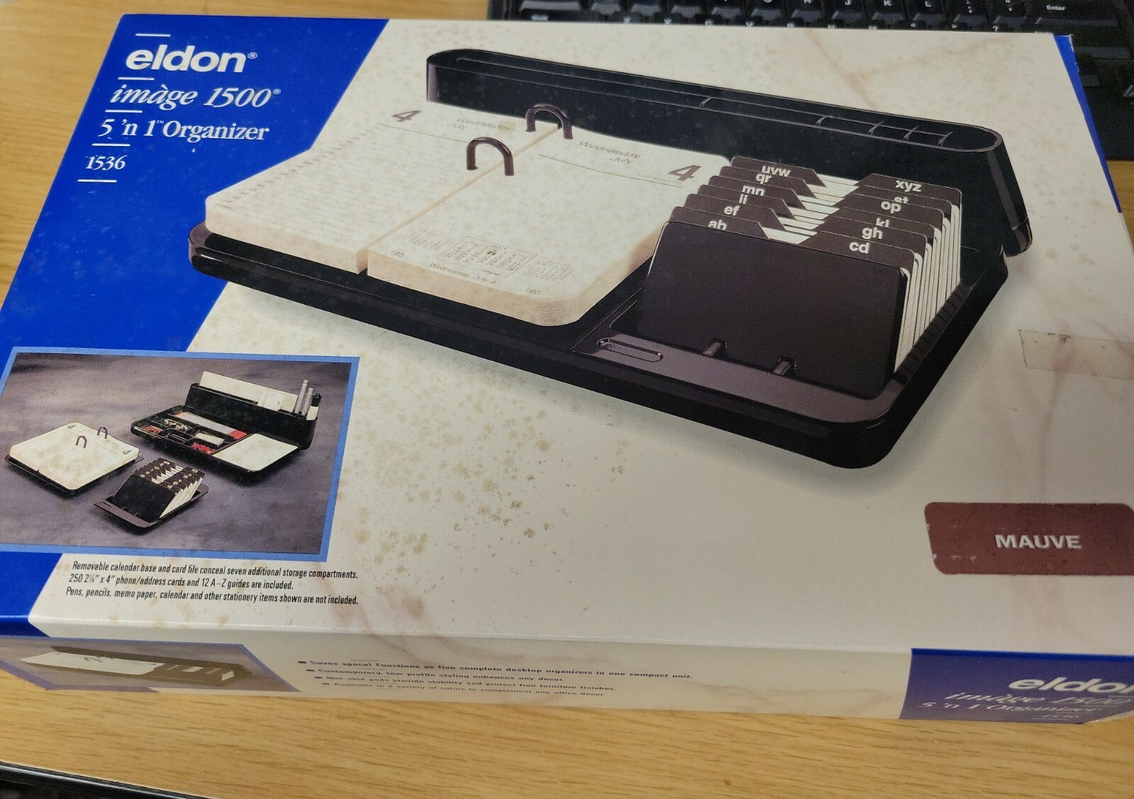 Eldon Image 1500 5 in 1 Desk Workspace Organizer Set for Home or Office Mauve!