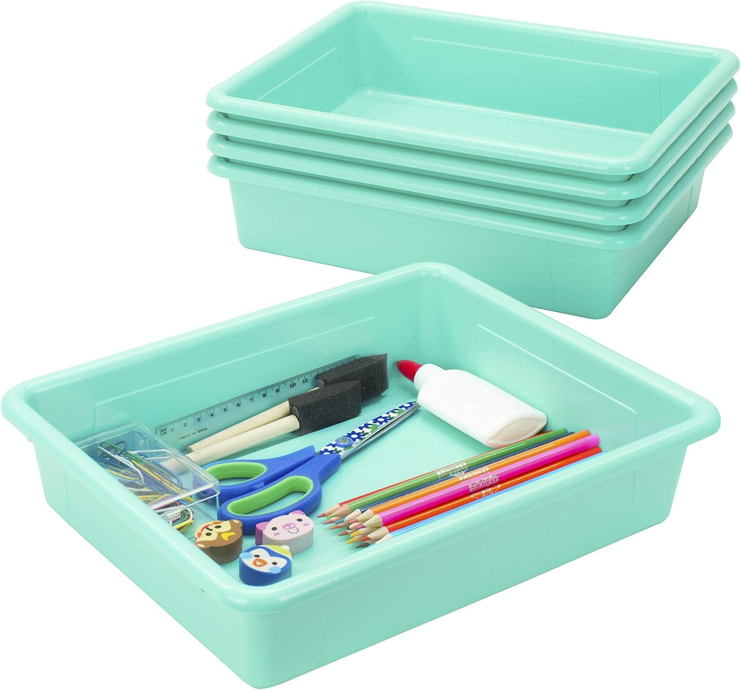 (62522U05C) Letter Size Flat Storage Tray – Organizer Bin for Classroom, Office