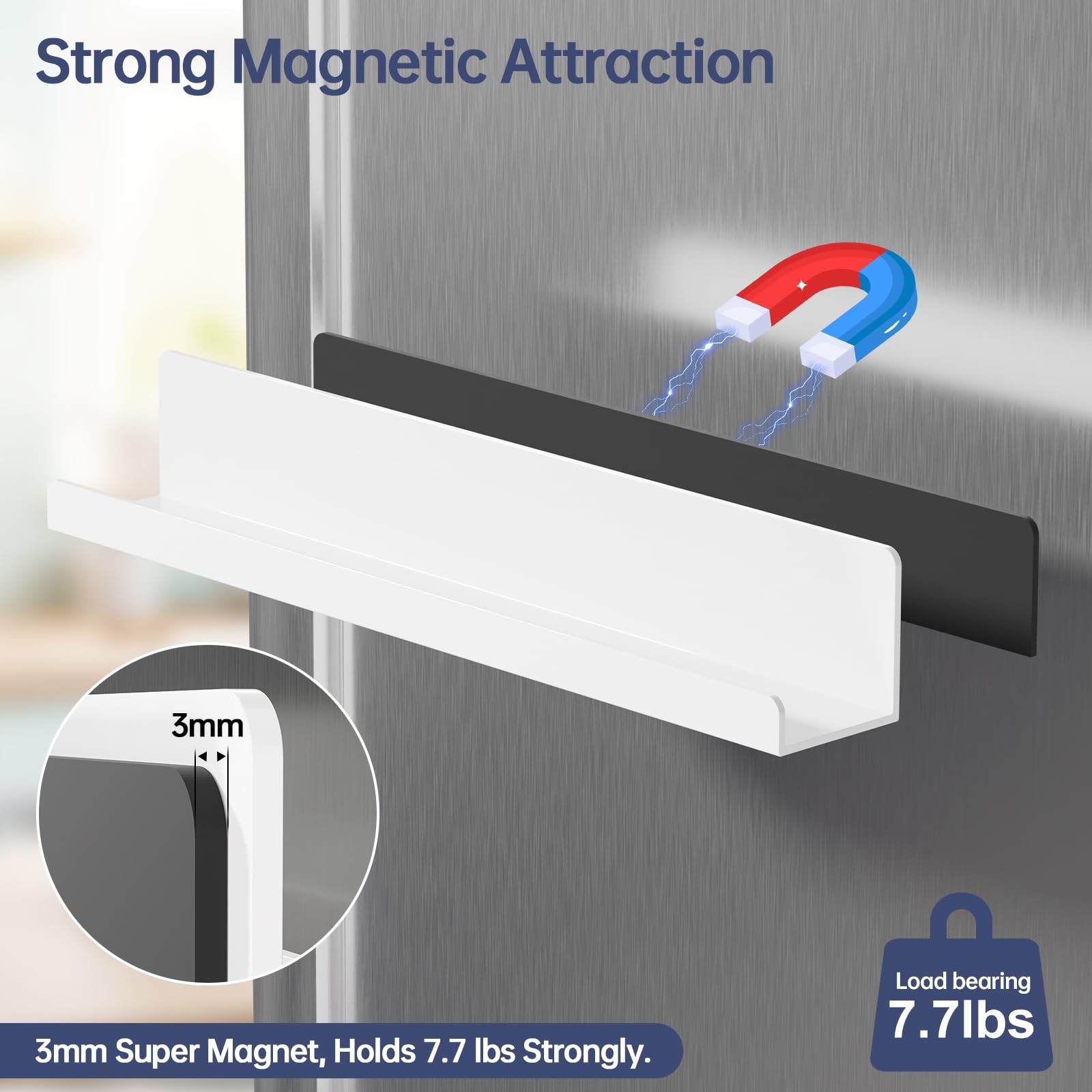 2 Pack Magnetic Book Shelf for Whiteboard, 15 Inch Reusable Acrylic Magnetic …