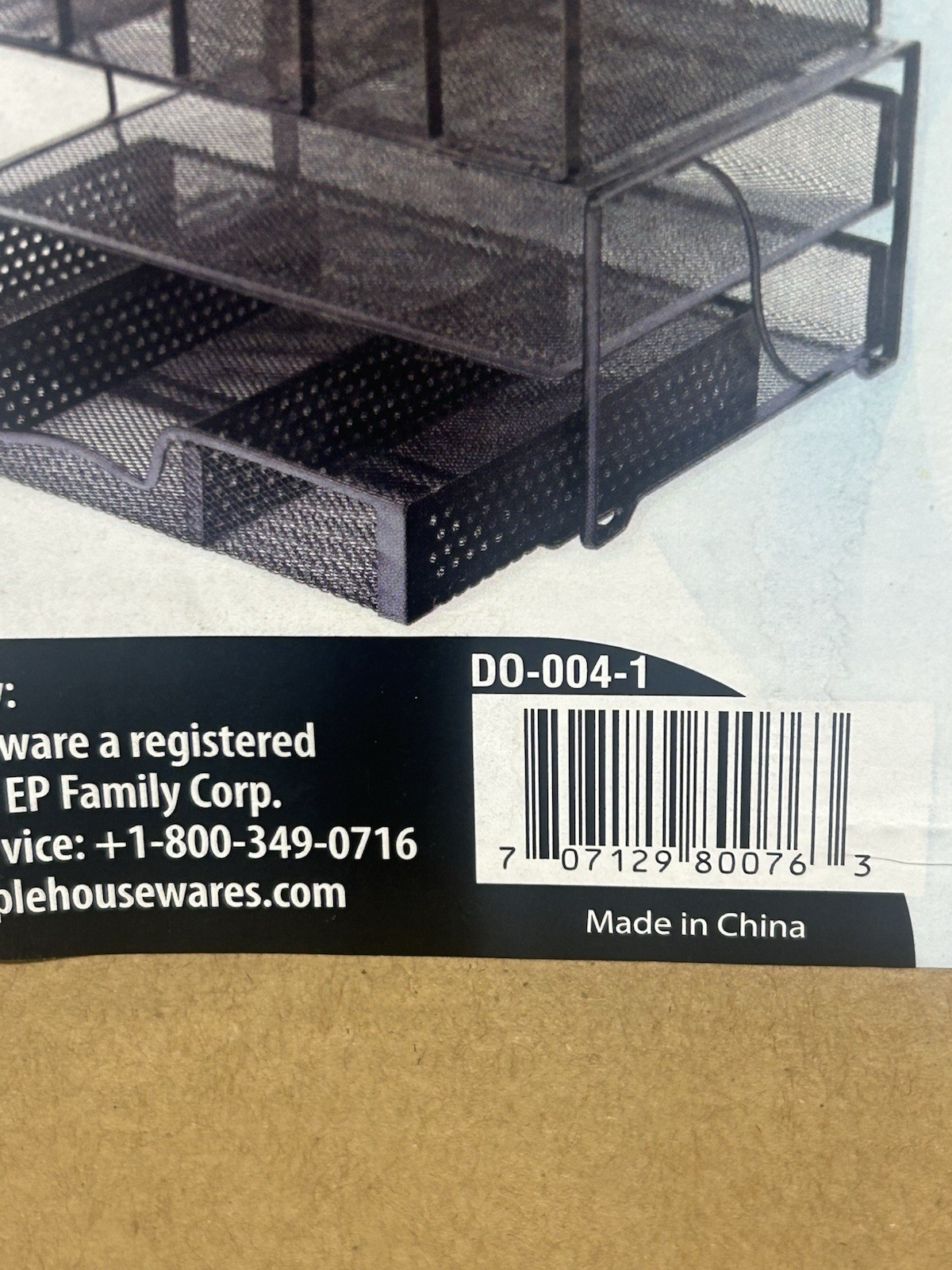 Simple Houseware 2-Tray 5-Section Desk Organizer Black-NEW