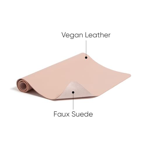 Smead Desk Pad, Vegan Leather Desk Mat with Non-Slip Small (23.6″x13.7″) Pink