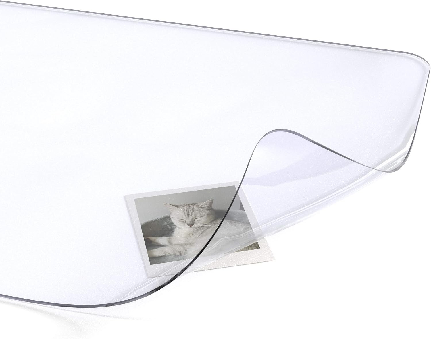 Clear Writing Desk Pad, 24’’x17” Heat Resistant Waterproof PVC Round Edge