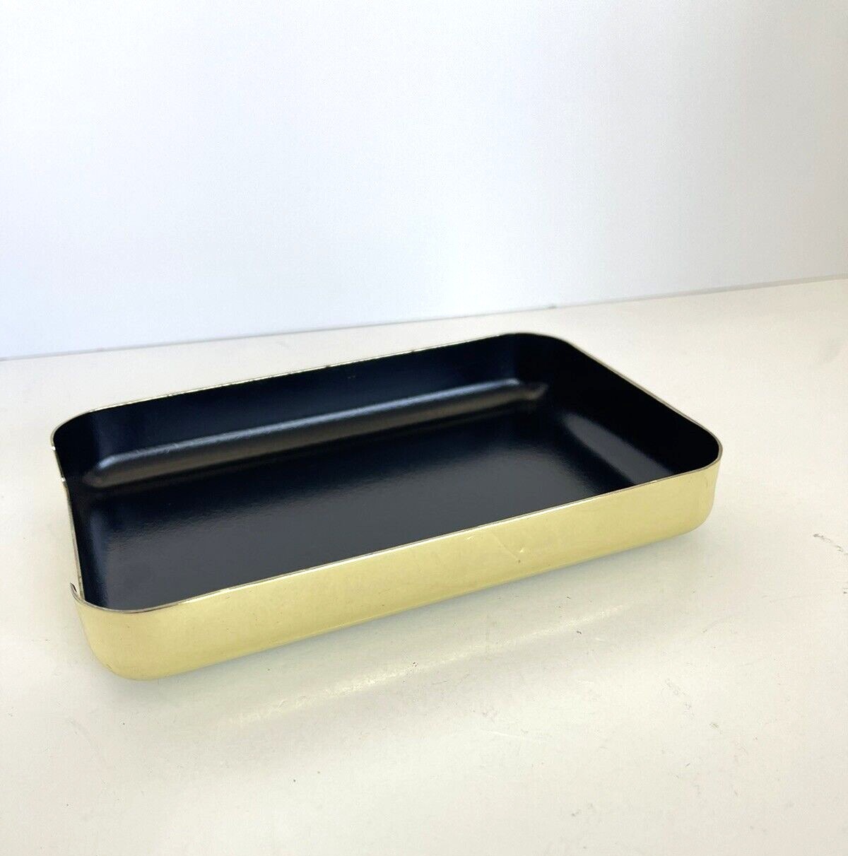 Eldon Emphasis 6000 Brass 1998 Gold Executive Desk Note Pad Tray Office 7inX5in