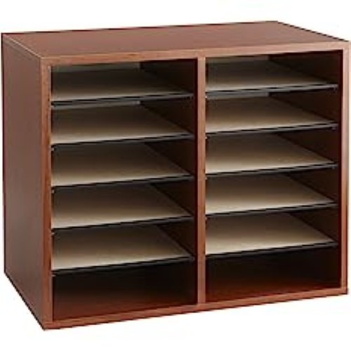 NEW, Safco Adjustable Desktop Literature Organizer- 12 Compartments. 9420CY