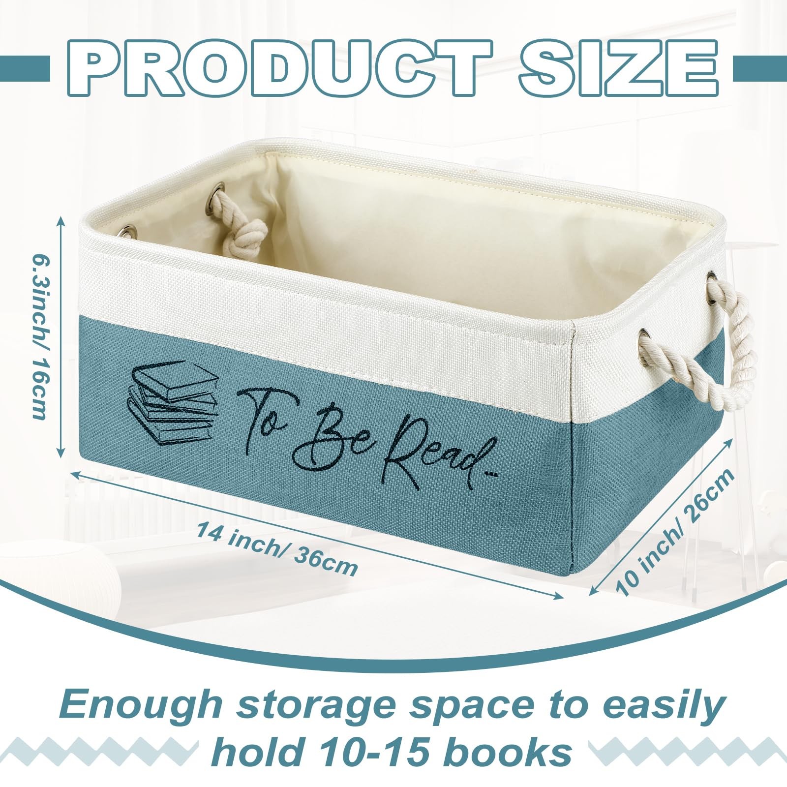 Book Lover Gifts TBR Storage Basket To Be Read List Bin Accessories 1 PCS
