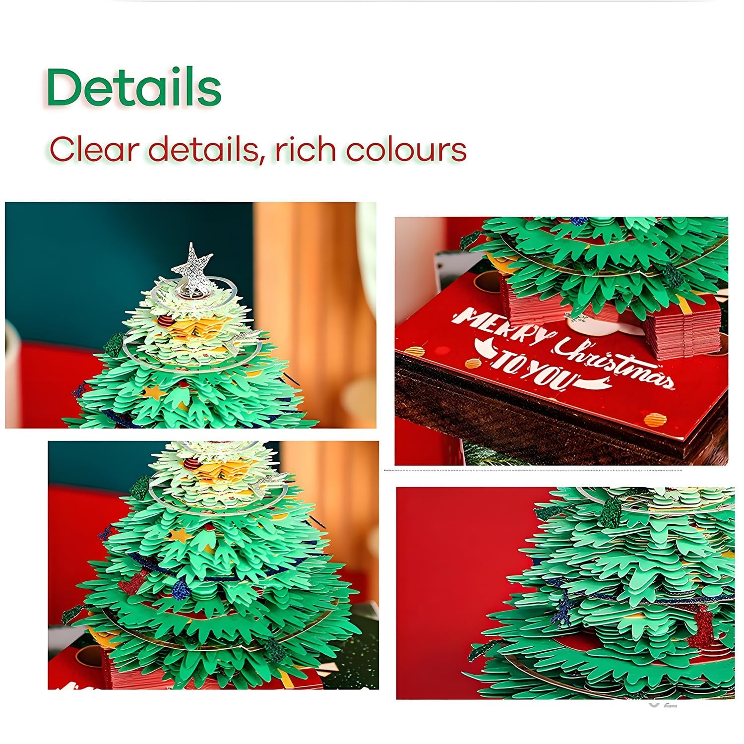 3D Creative Time Piece Calendar 2026 Desk Daily Christmas Tree