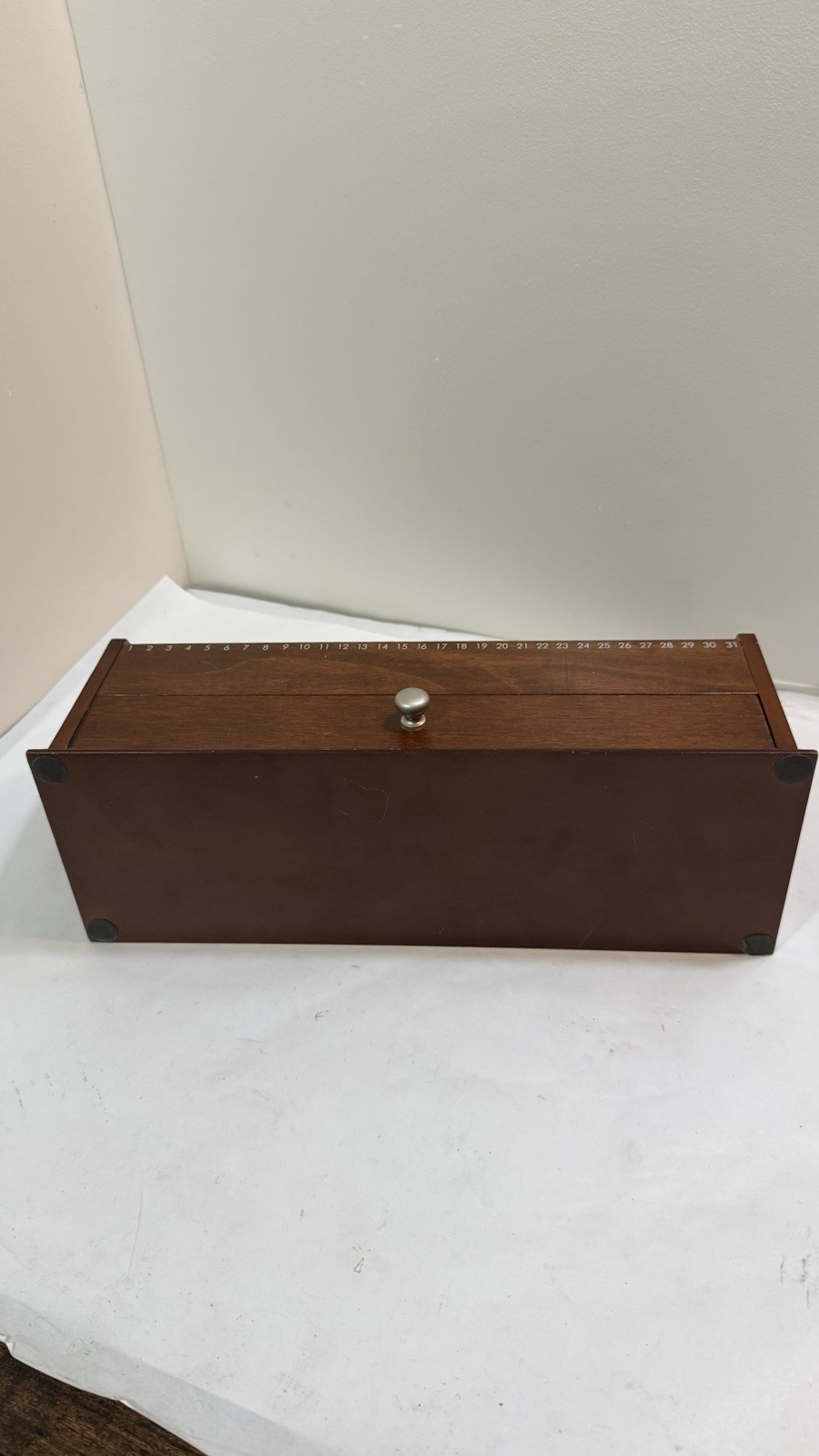 Wooden Desk Organizer With 31 Slots And A Pull Out Drawer