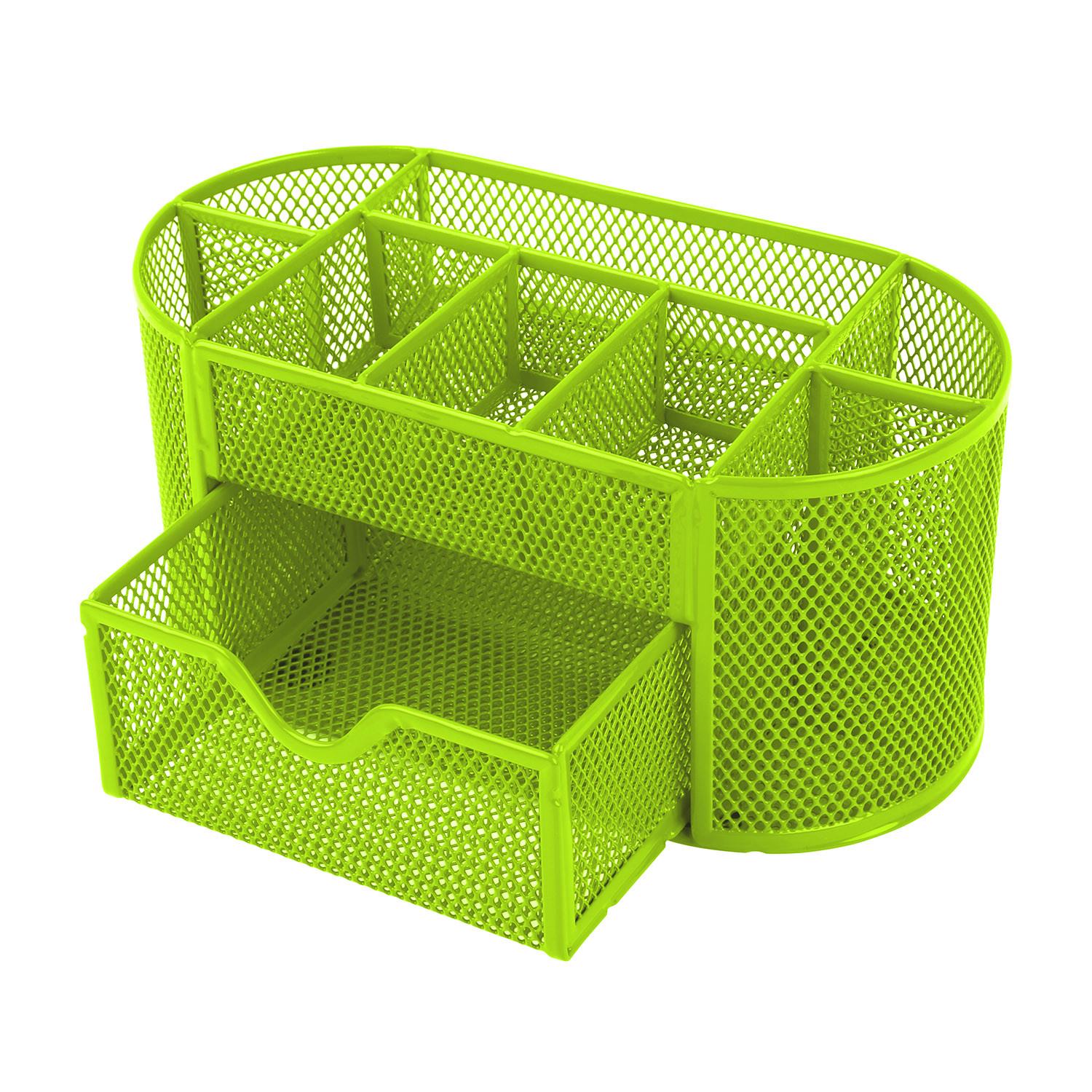 Desk Organizer Mesh Metal Desktop Office Pen Pencil Holder Storage Tray Green US