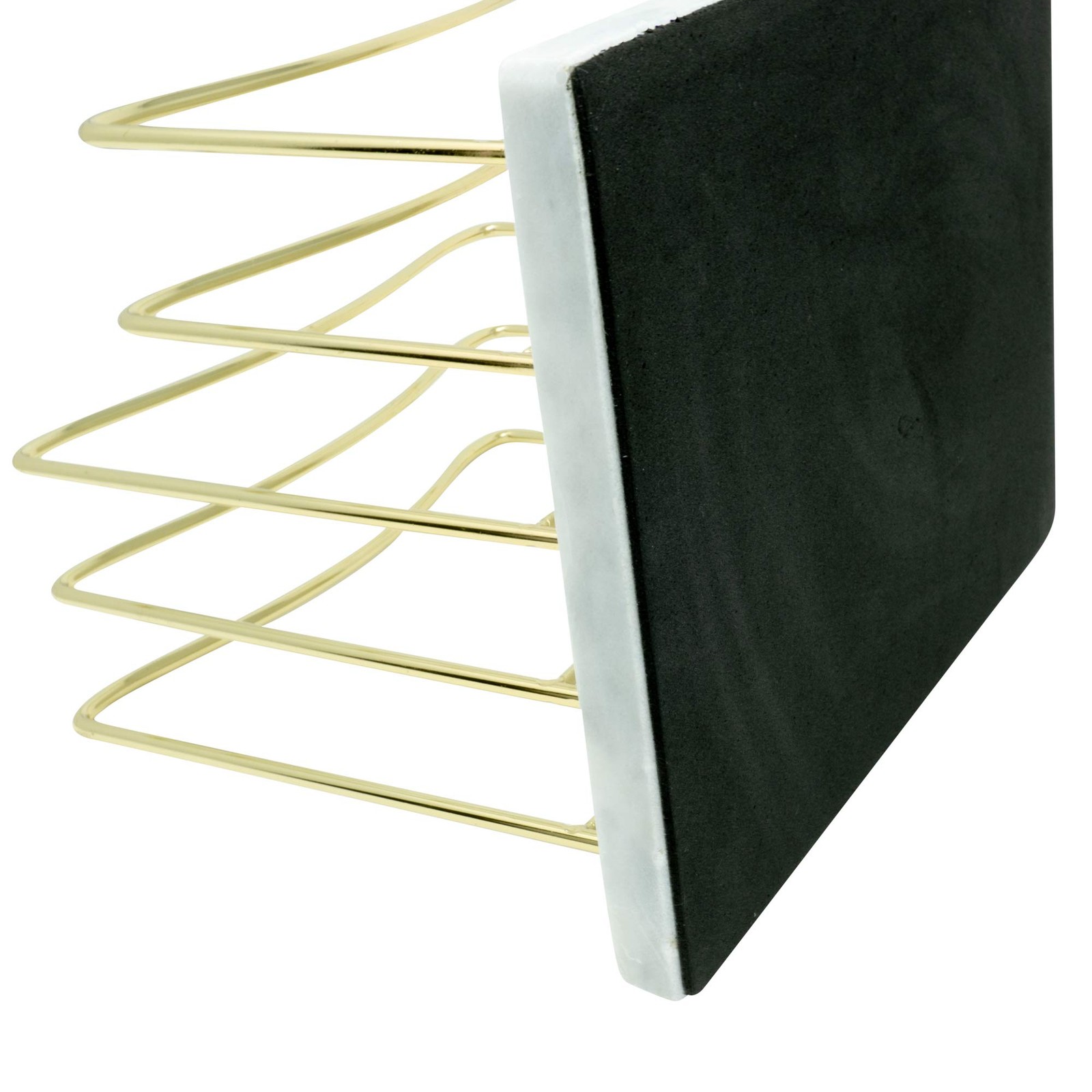 Real Marble File Holder – 7.9″ x 6.1″ x 6.3″ – Modern Mail Organizer – Elegant